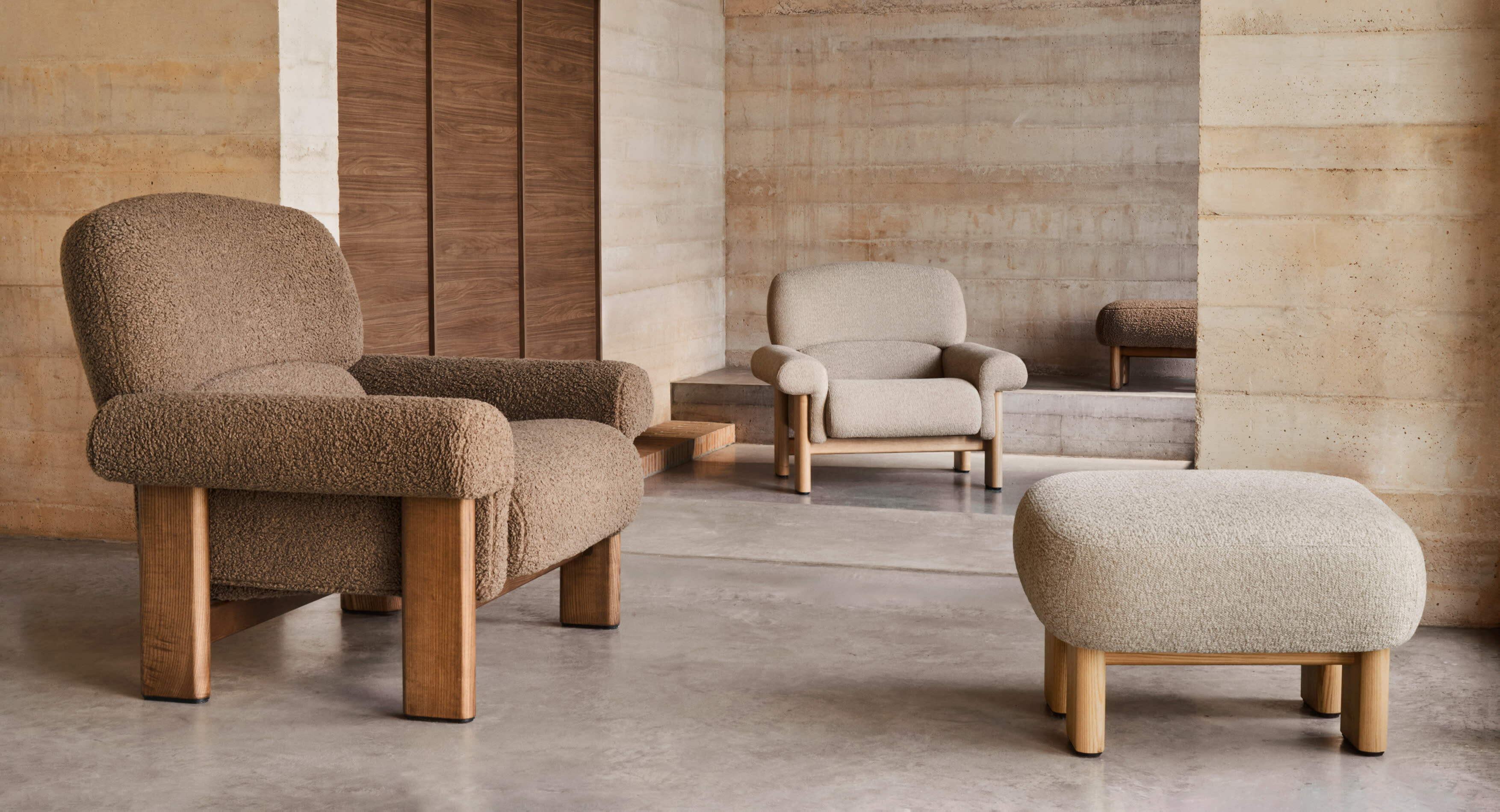 Kave Home Fauteuil 'Cabana' Chenille, kleur Beige