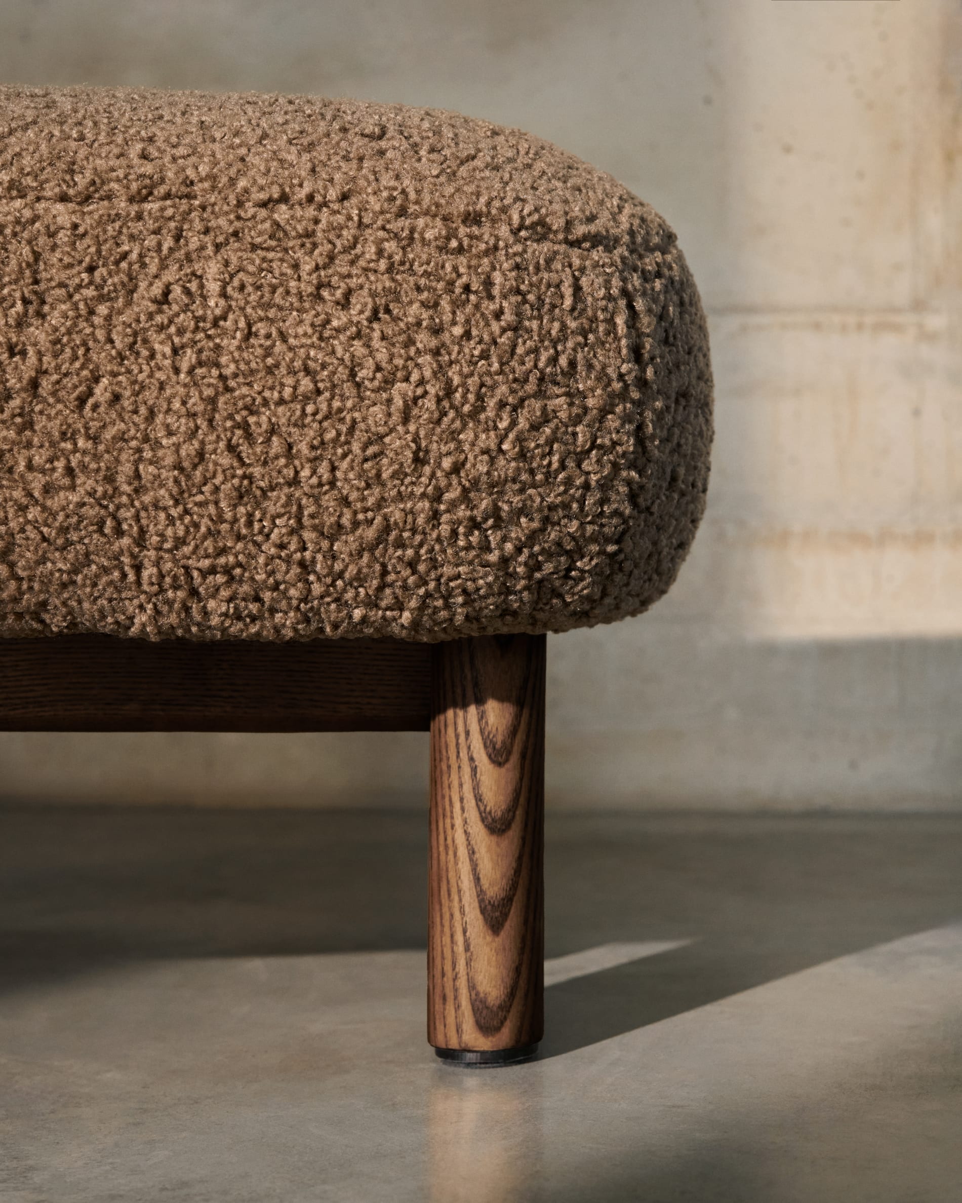 Kave Home Hocker 'Cabana' Bouclé, kleur Taupe