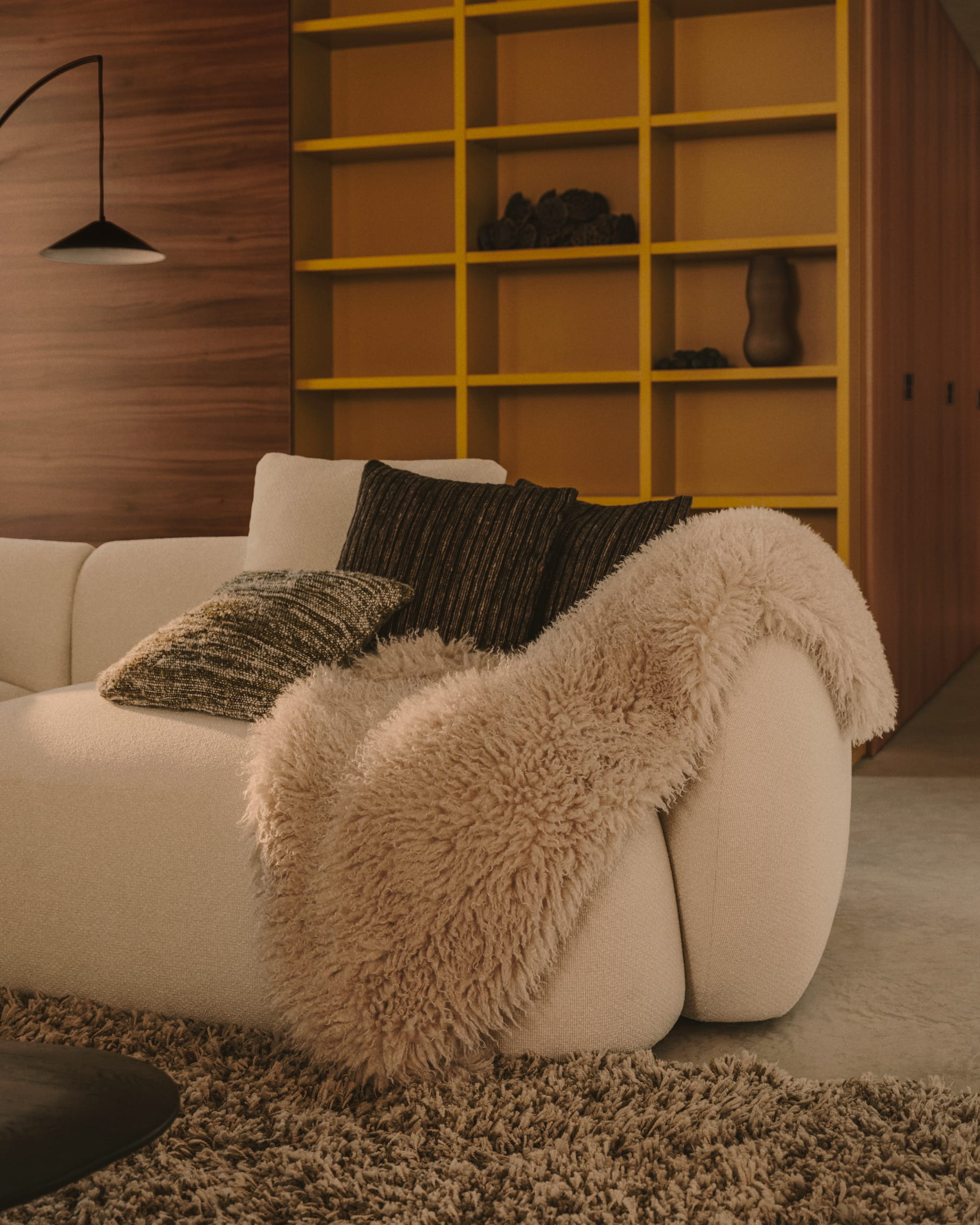 Kave Home 3-zits Loungebank 'Martina' Links, Structuurstof