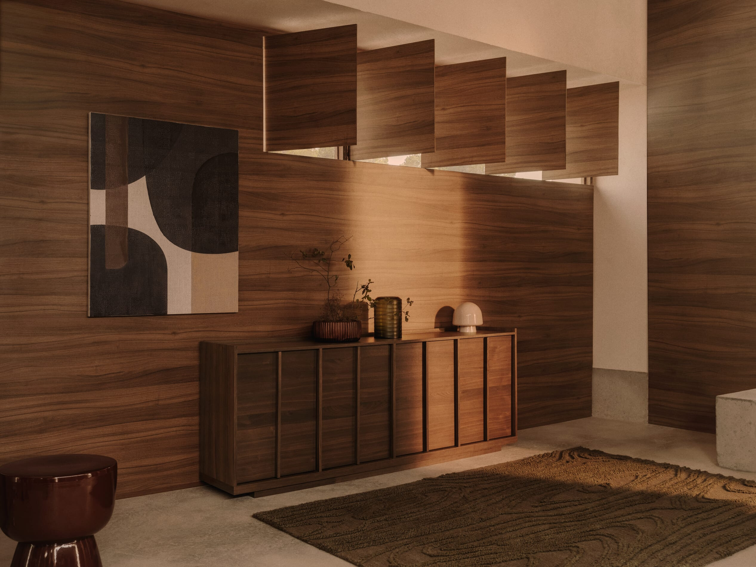 Kave Home Dressoir 'Onix' Notenfineer, 200cm