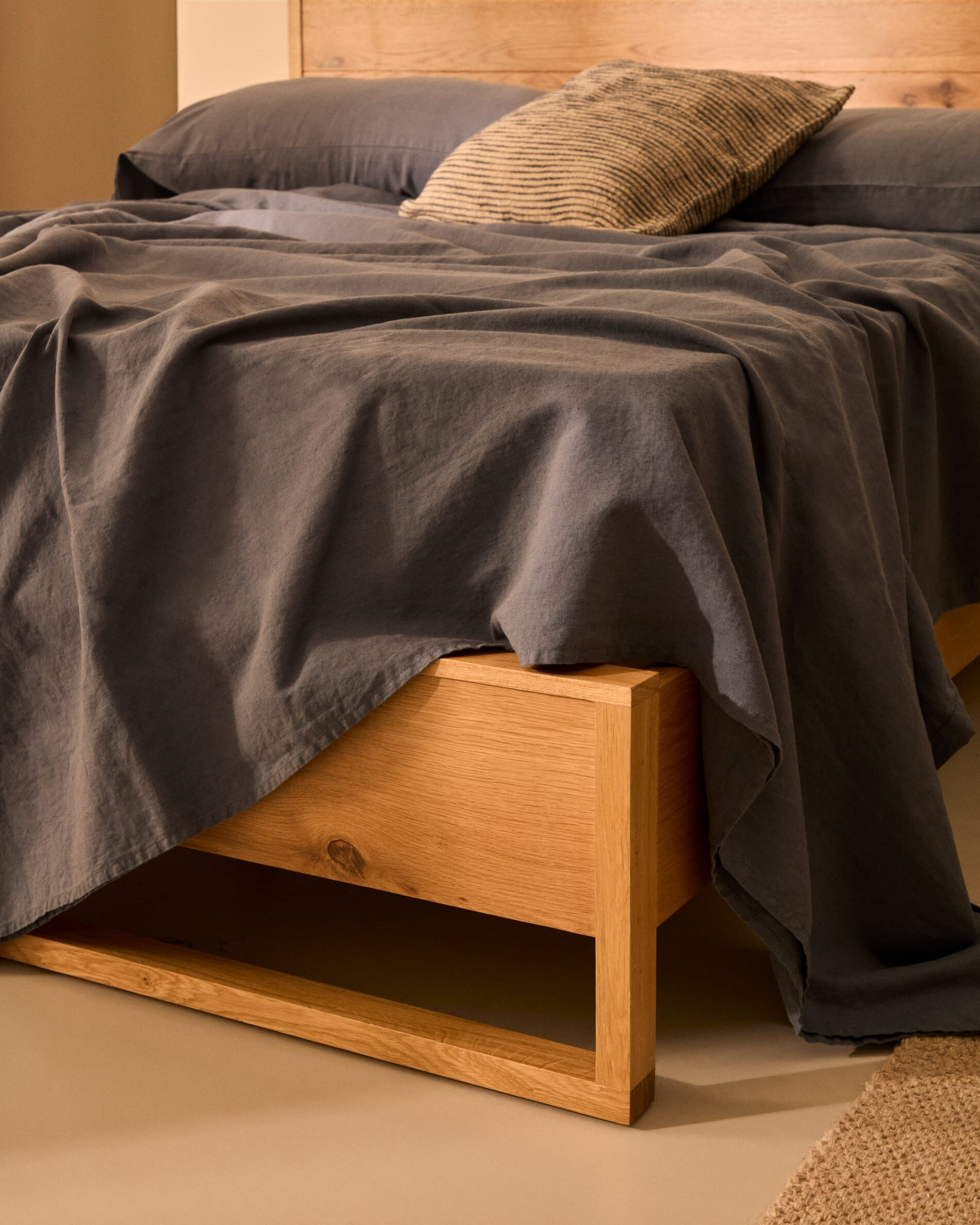 Kave Home Bed 'Alguema' Eiken, 160 x 200cm