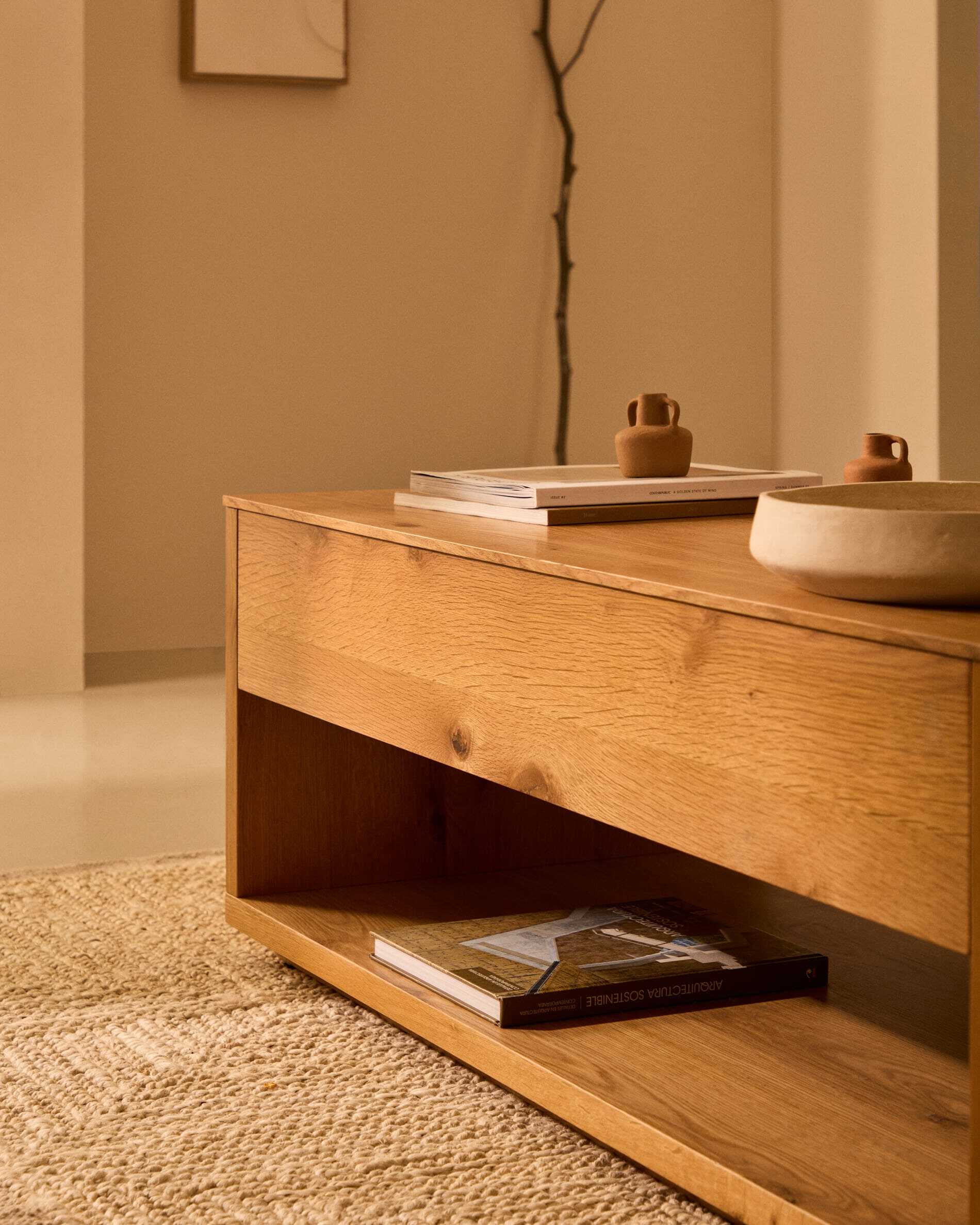 Kave Home Salontafel 'Alguema' Eiken, 120 x 60cm