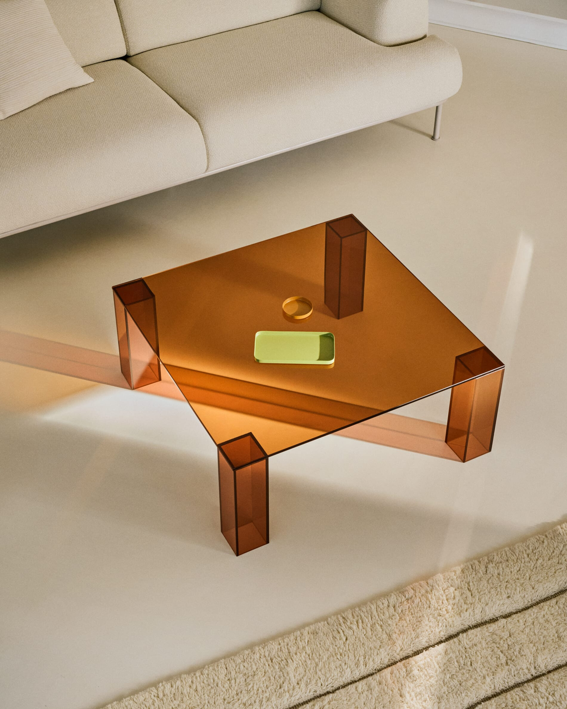Kave Home 3-zits Bank 'Aurum' Chenille, Met verstelbare hoofdsteun, kleur Ecru