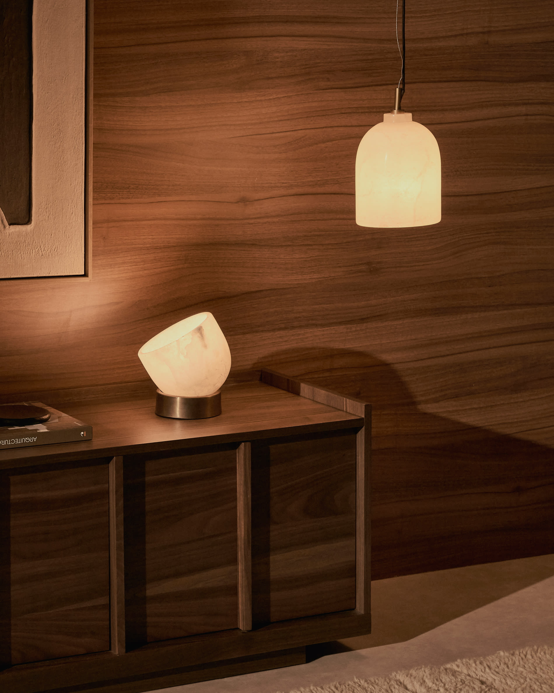 Kave Home Hanglamp 'Shenli' Albast, 15cm