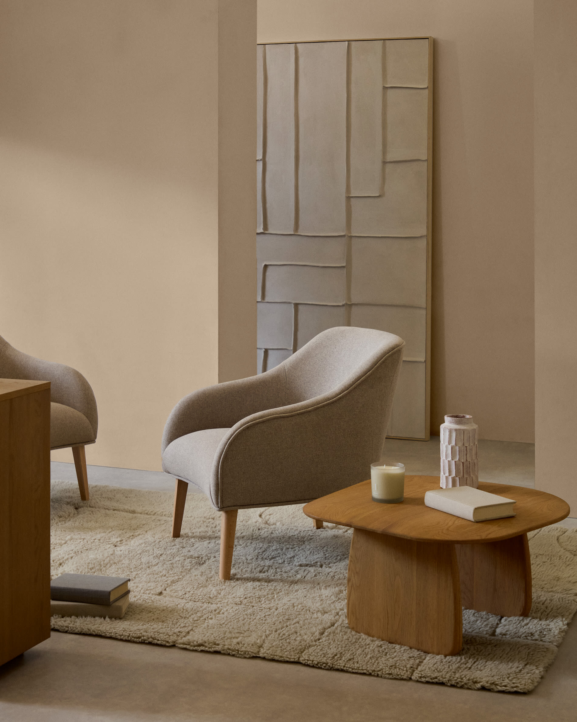 Hoogpolig tapijt voor de woonkamer met een effen design