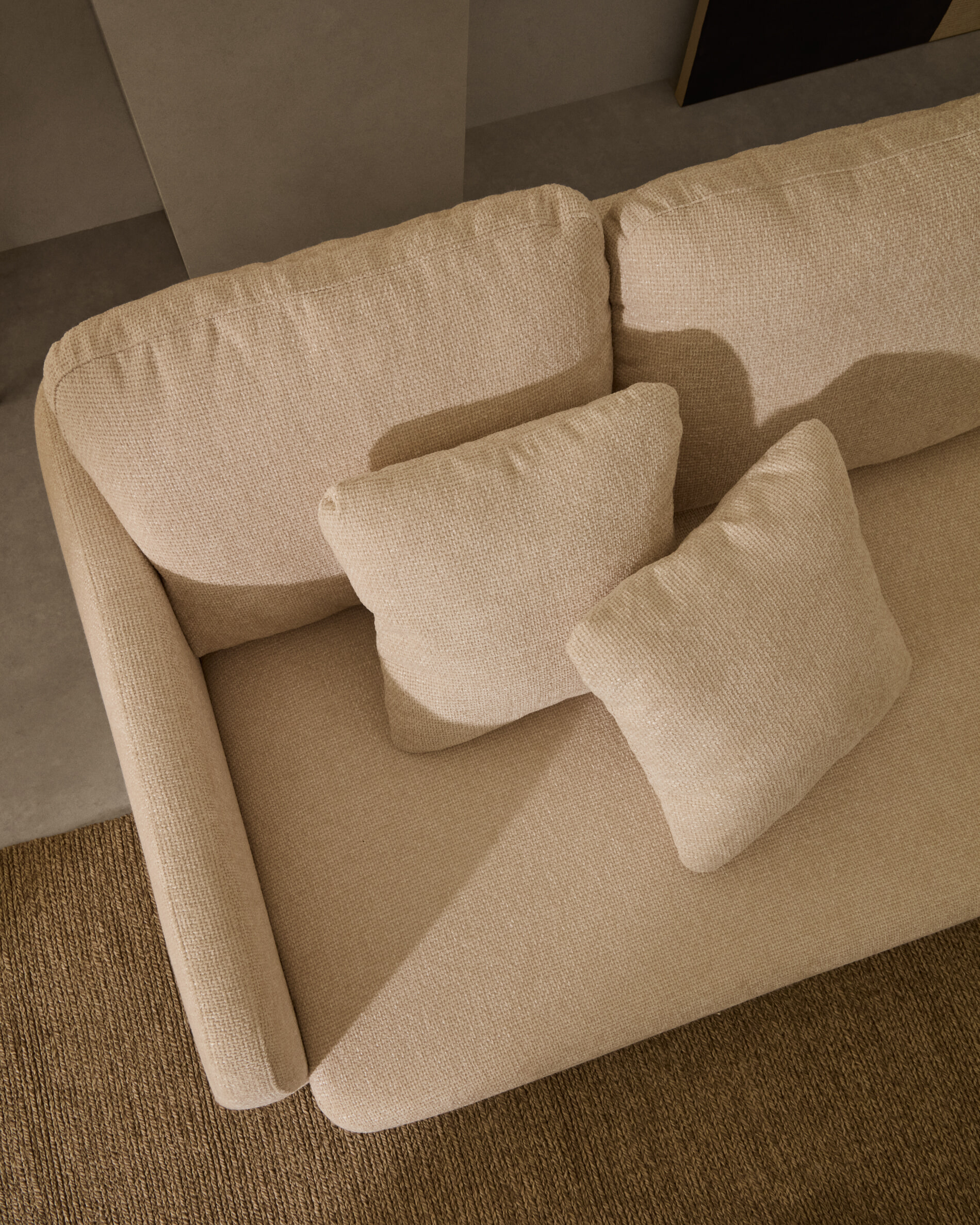 Kave Home 3-zits Slaapbank 'Laira' Chenille, kleur Beige