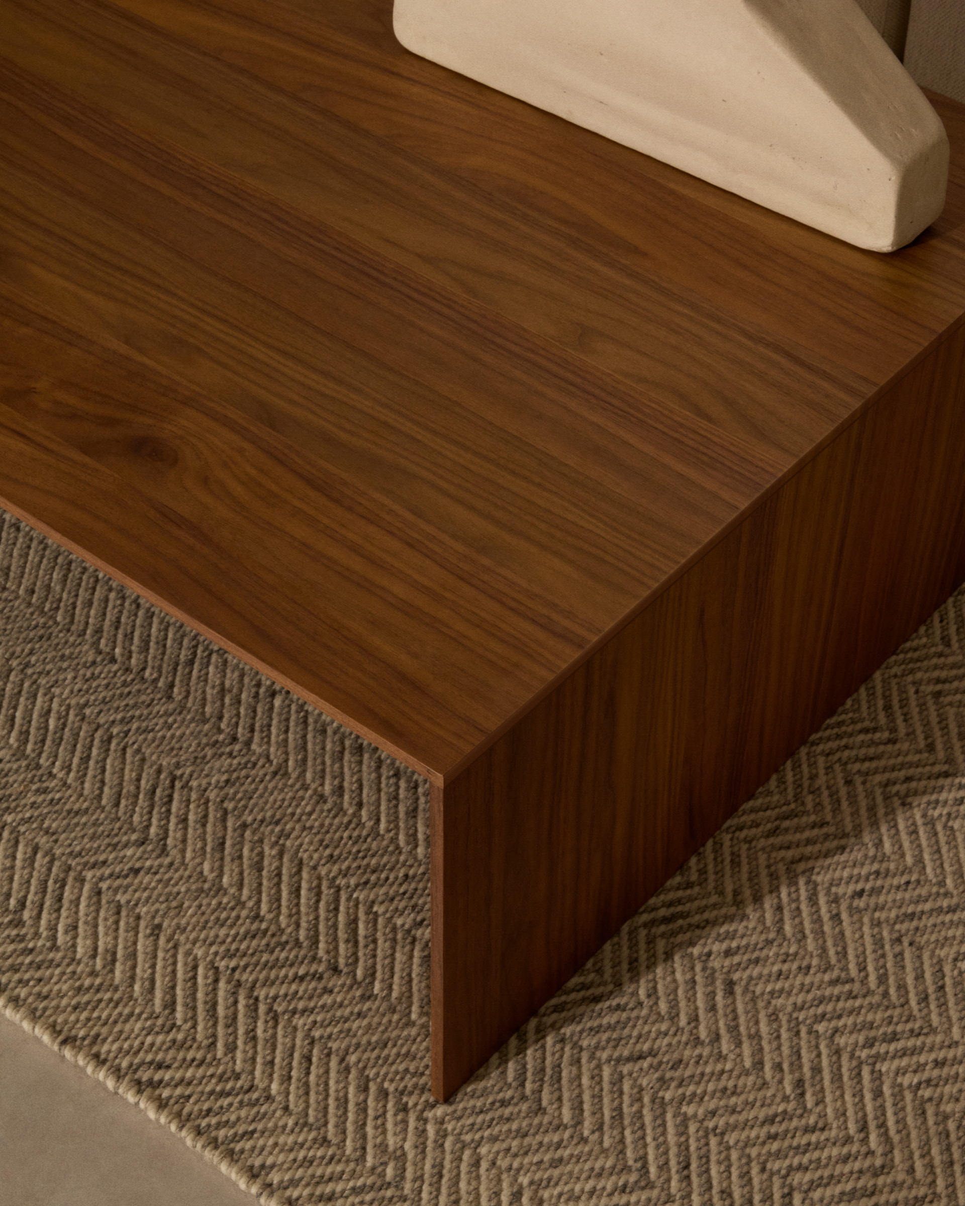 Kave Home Salontafel 'Litto' Walnoot, 140 x 70cm, kleur Bruin