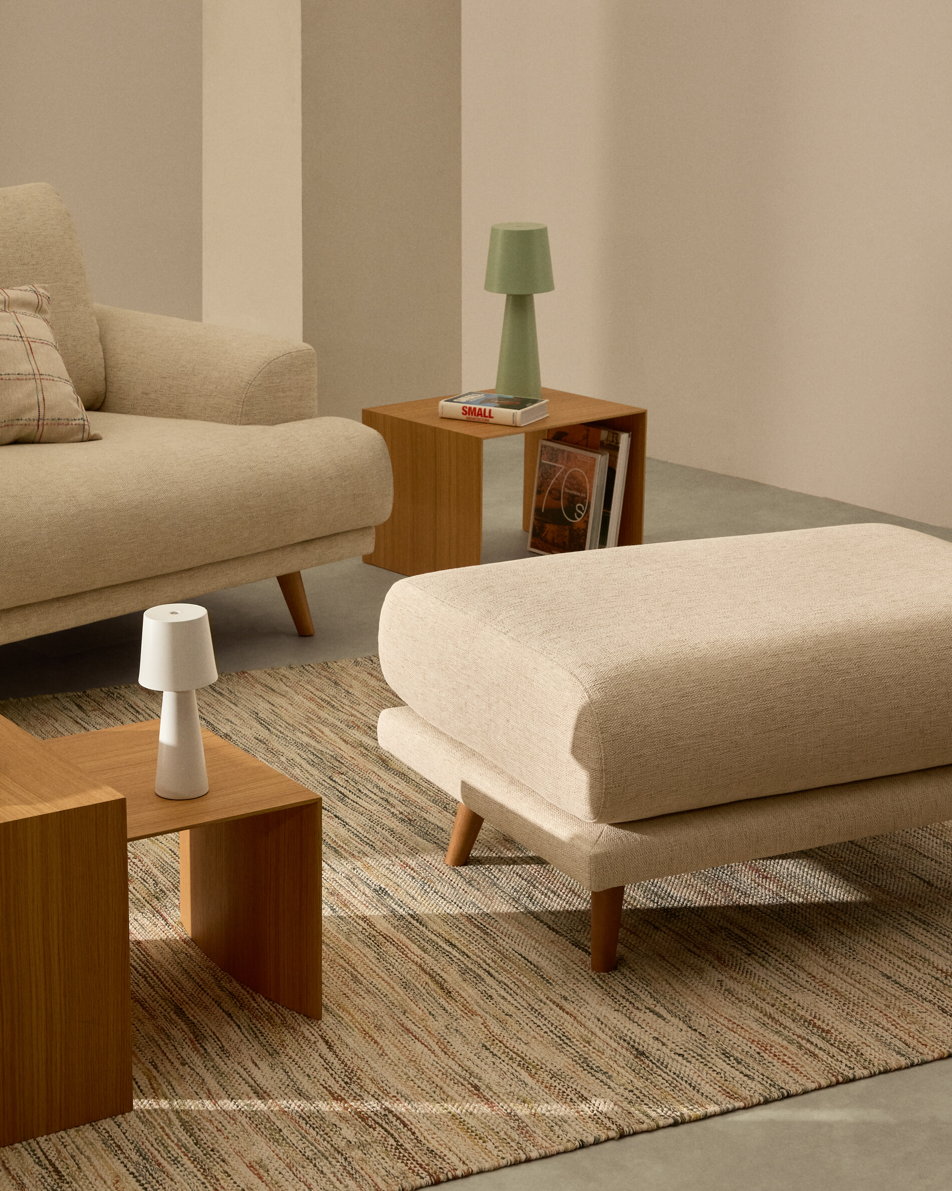 Kave Home Bijzettafel 'Litto' Eiken, Set van 3 stuks, kleur Naturel