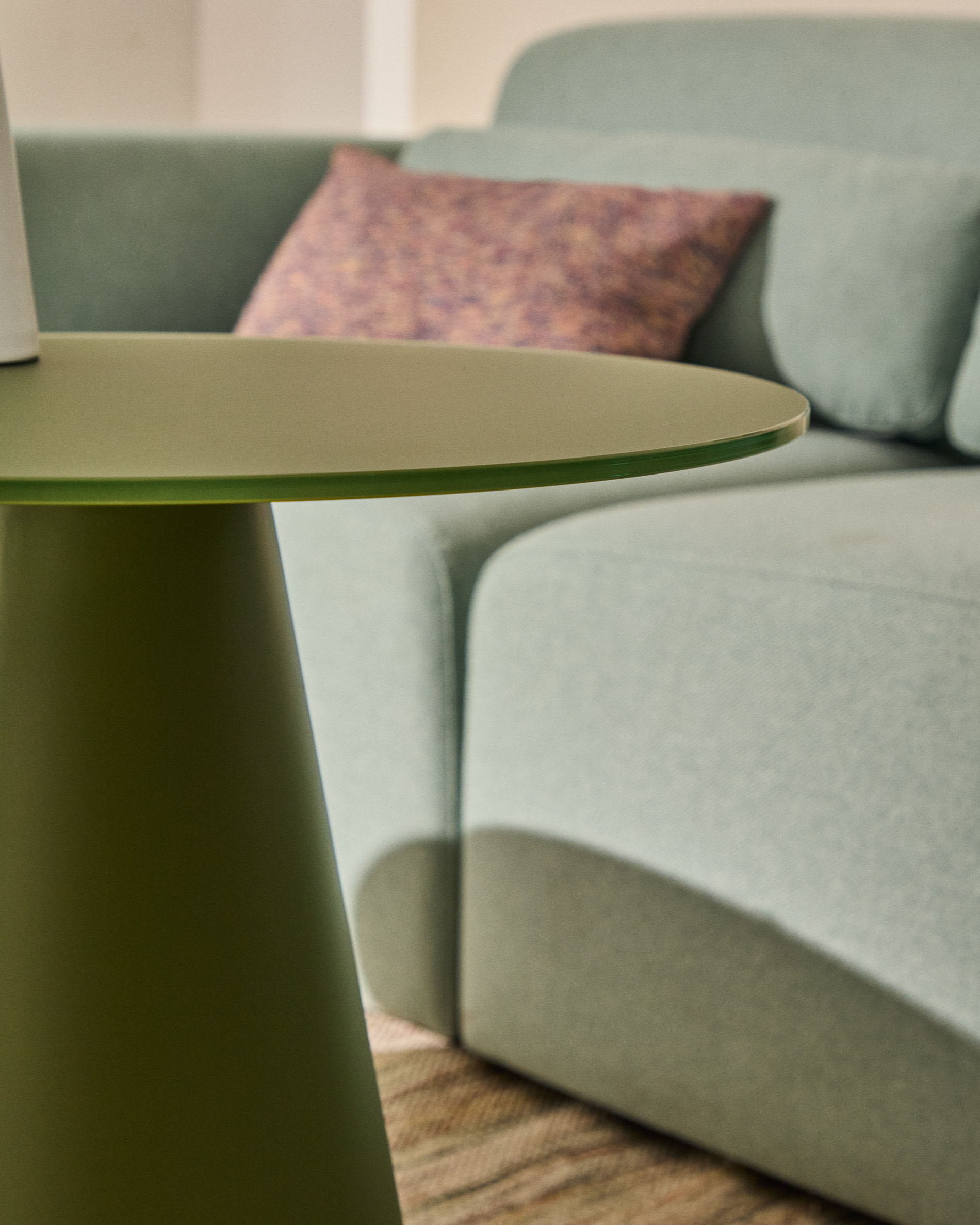 Kave Home Ronde Bijzettafel 'Wilshire' 50cm, kleur Donkergroen