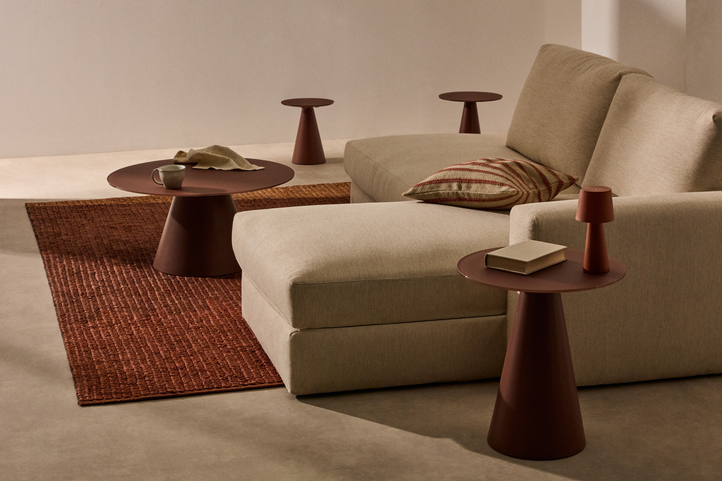 Kave Home Ronde Salontafel 'Wilshire' 80cm, kleur Terracotta