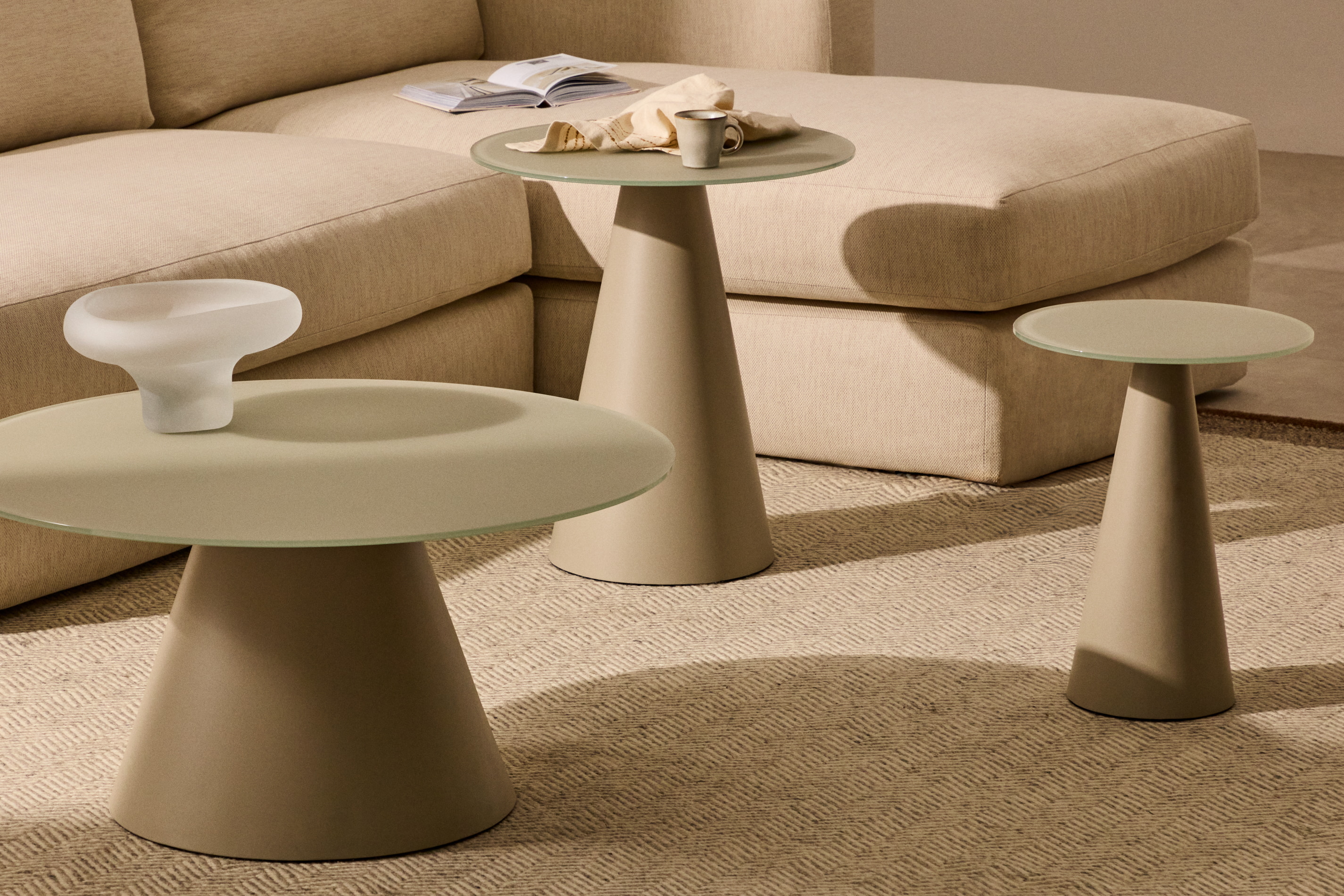 Kave Home Ronde Bijzettafel 'Wilshire' 50cm, kleur Grijs