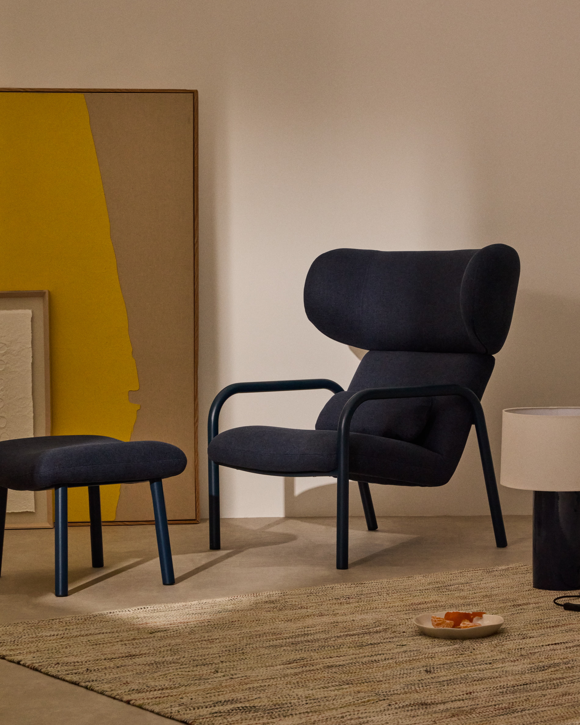 Kave Home Tafellamp 'Toneric' Keramiek, kleur Blauw