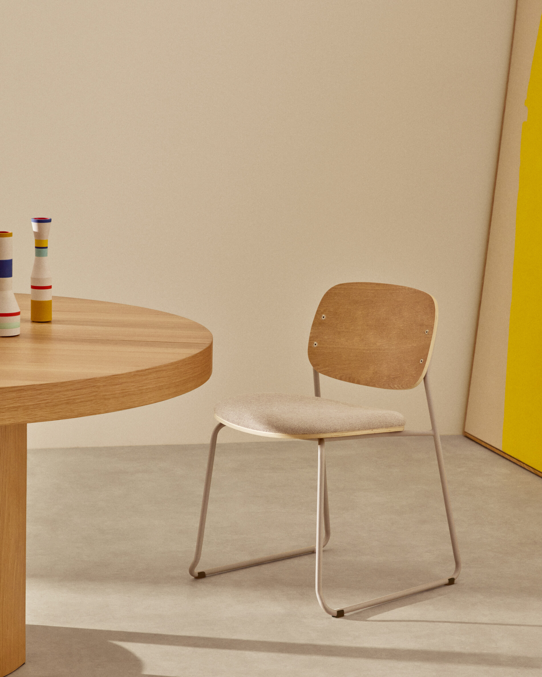 Kave Home Uitschuifbare Ronde Eettafel 'Artis' Eiken, 150-200 x 150cm