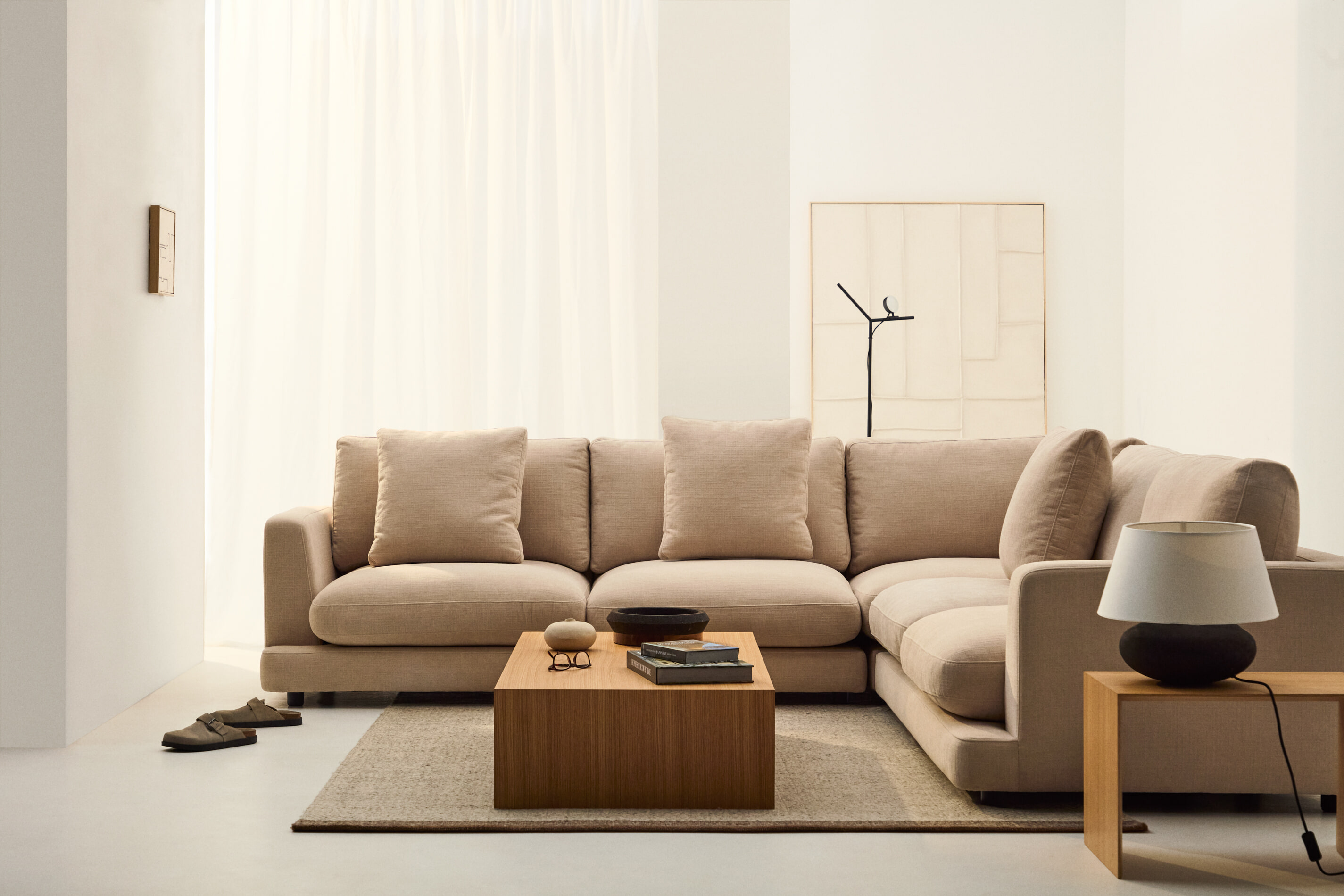 Kave Home Bijzettafel 'Litto' Eiken, 55 x 40cm, kleur Naturel