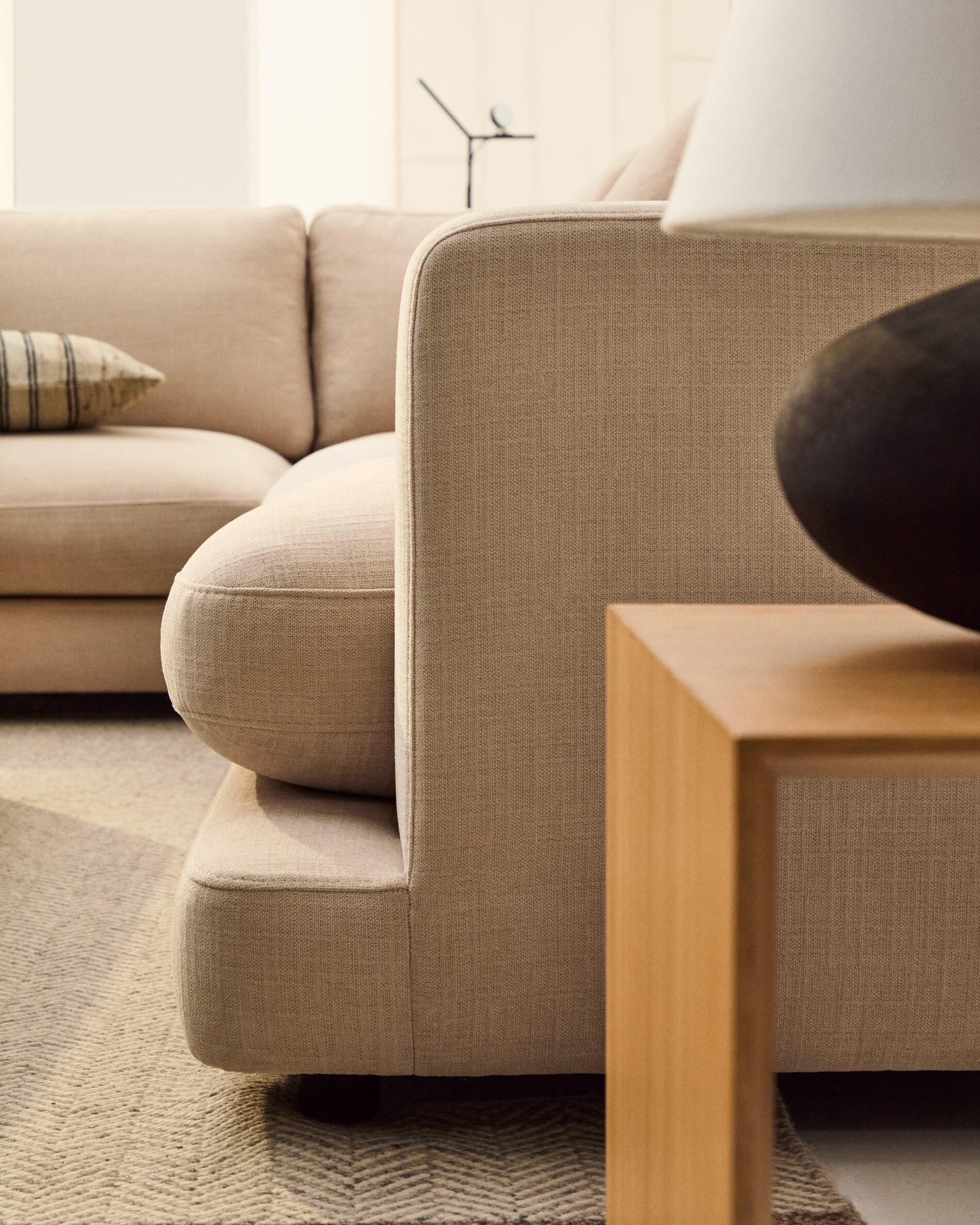 Kave Home 6-zits Hoekbank 'Gala' Chenille, kleur Beige