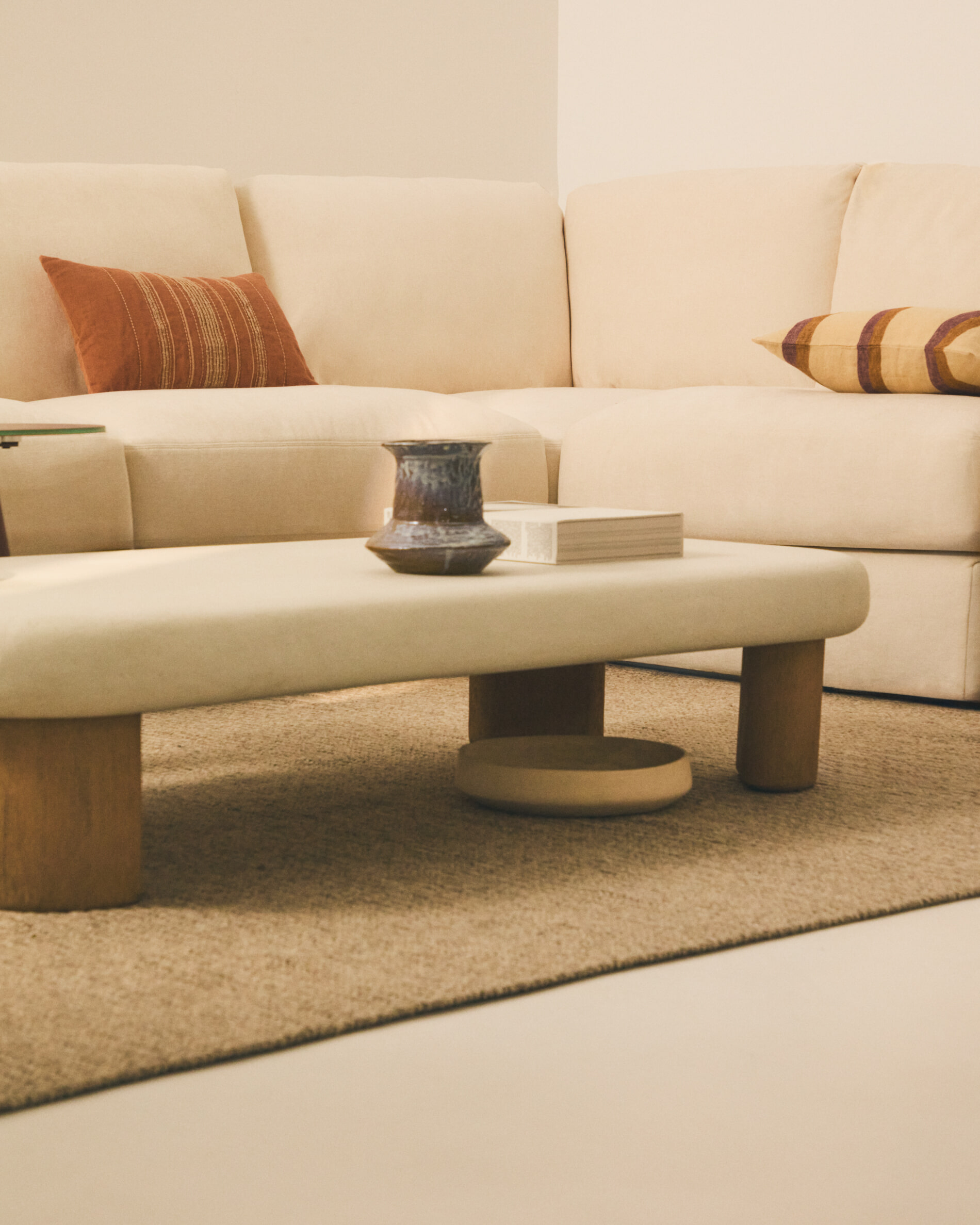 Kave Home 5-zits Hoekbank 'Alea' kleur Ecru