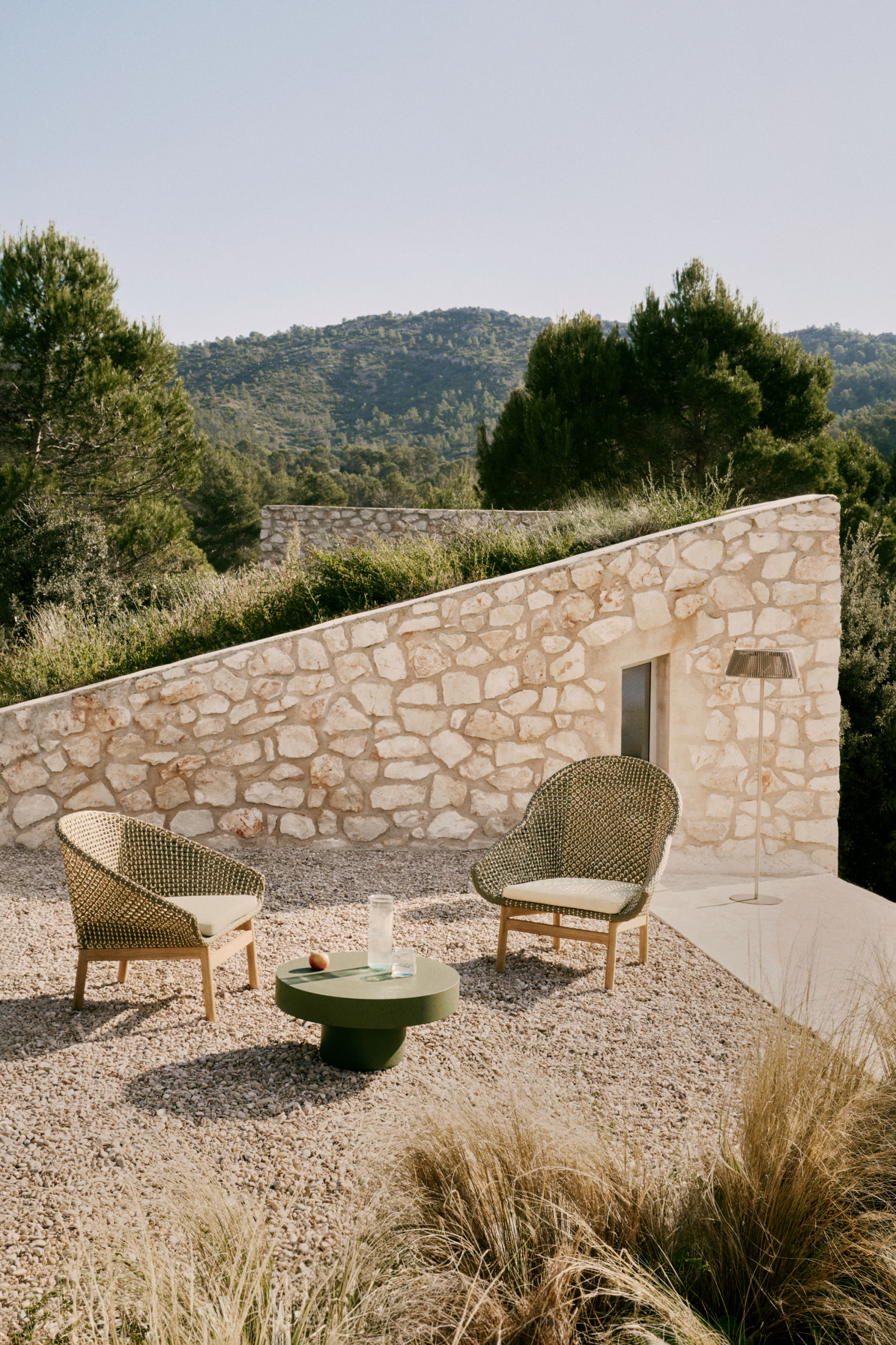 Kave Home Outdoor Fauteuil 'Olbia' Rattan en Teakhout