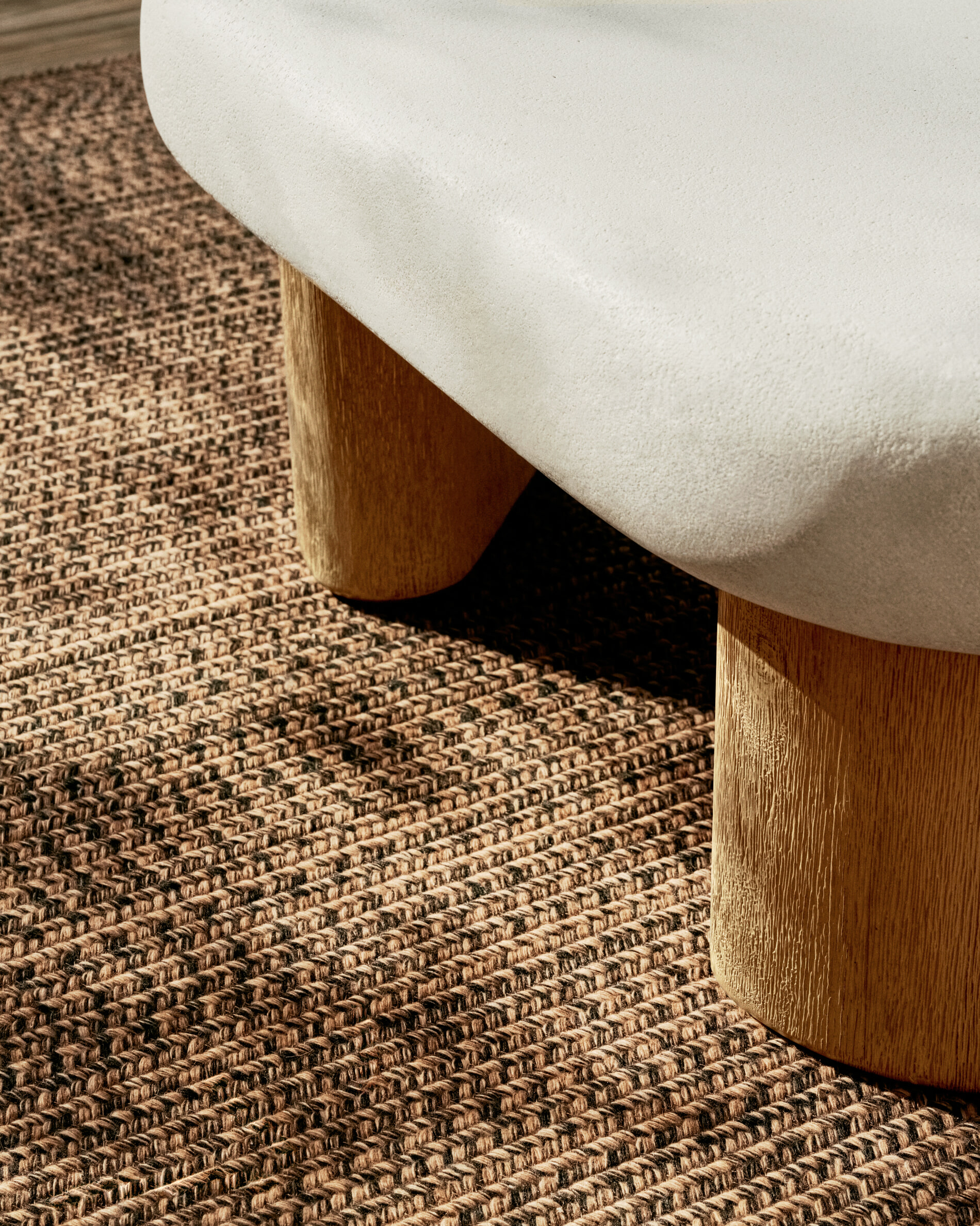 Kave Home Salontafel 'Labra' Cement en acaciahout, 140 x 70cm