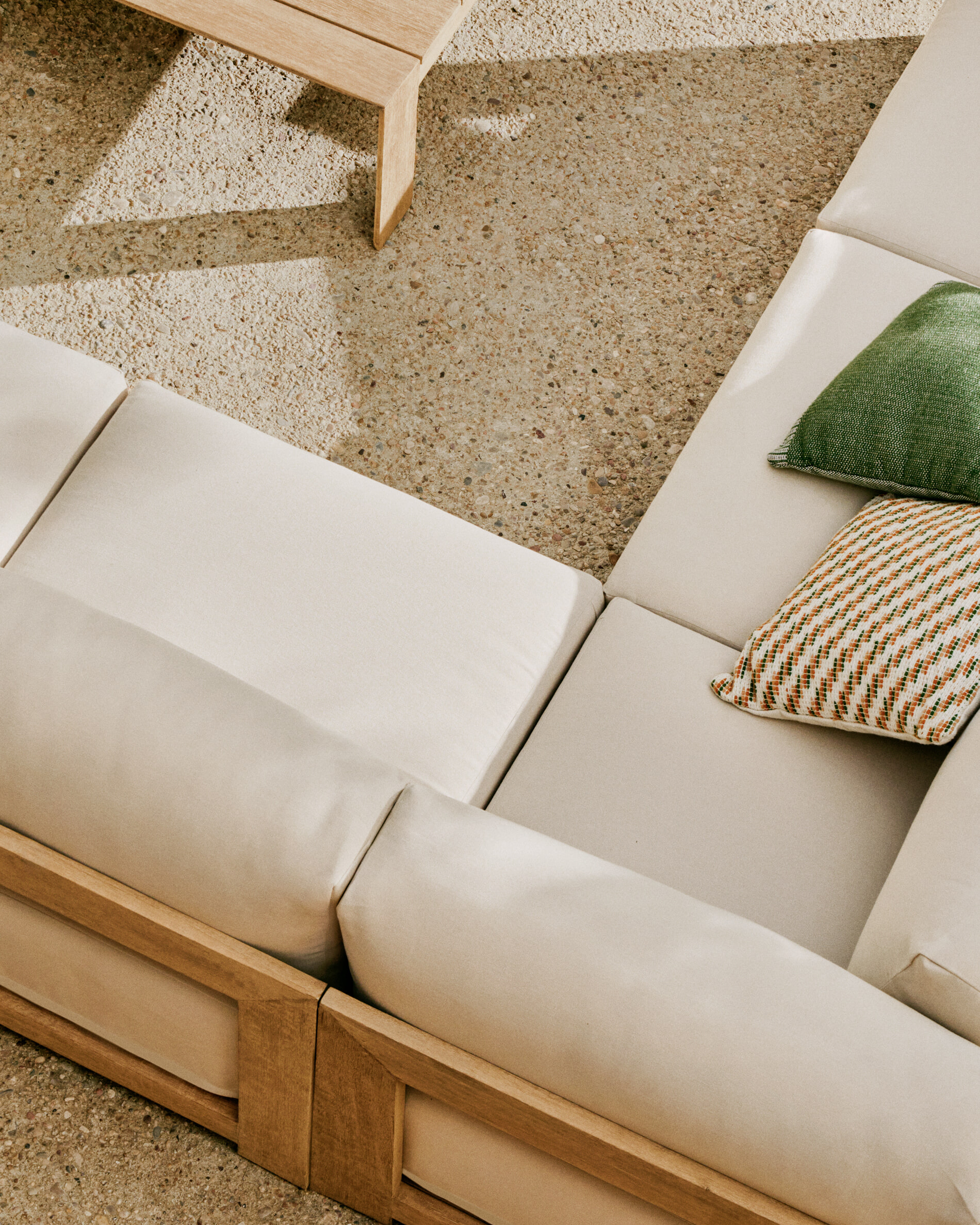 Kave Home 5-zits Loungebank 'Ambra' Acaciahout