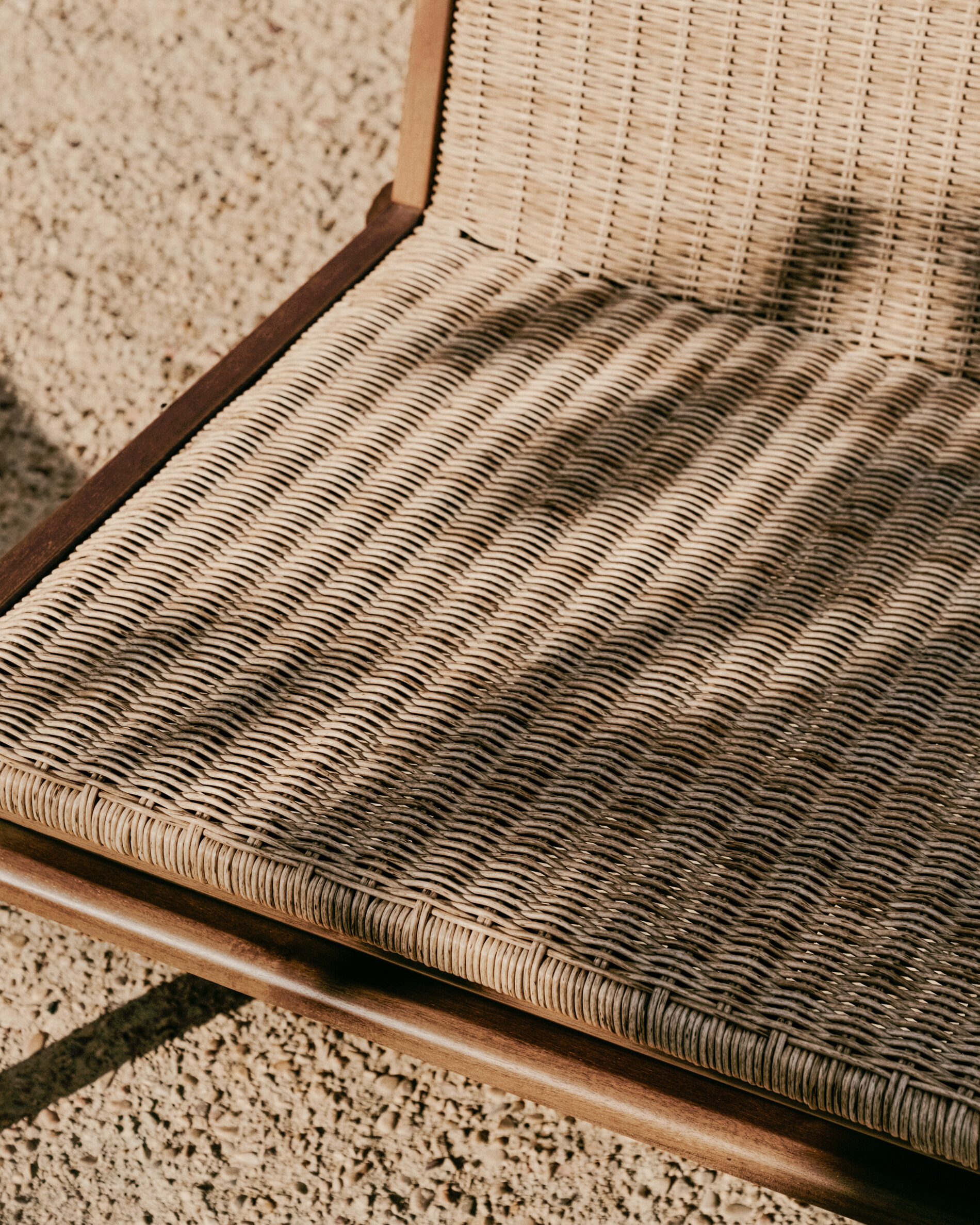 Kave Home Outdoor Fauteuil 'Itani' Acaciahout en rattan