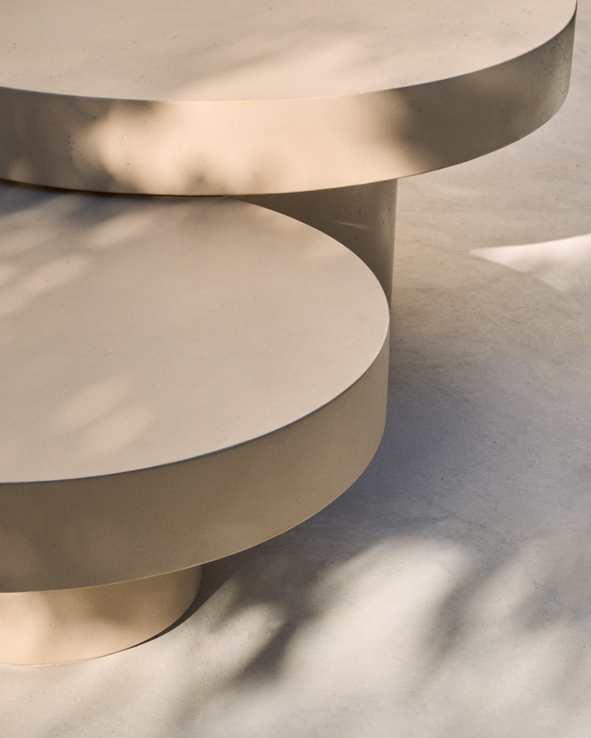 Kave Home Ronde Salontafel 'Aiguablava' Beton, 90cm, kleur Beige