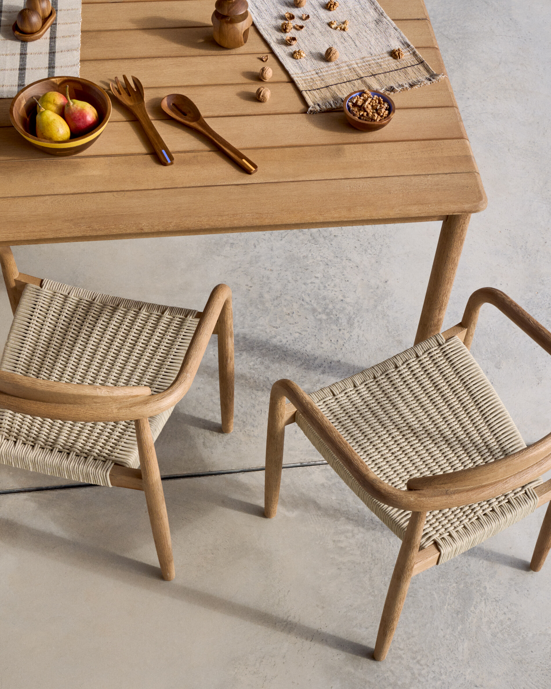 Kave Home Vierkante Eettafel 'Sori' Acaciahout, 135 x 135cm