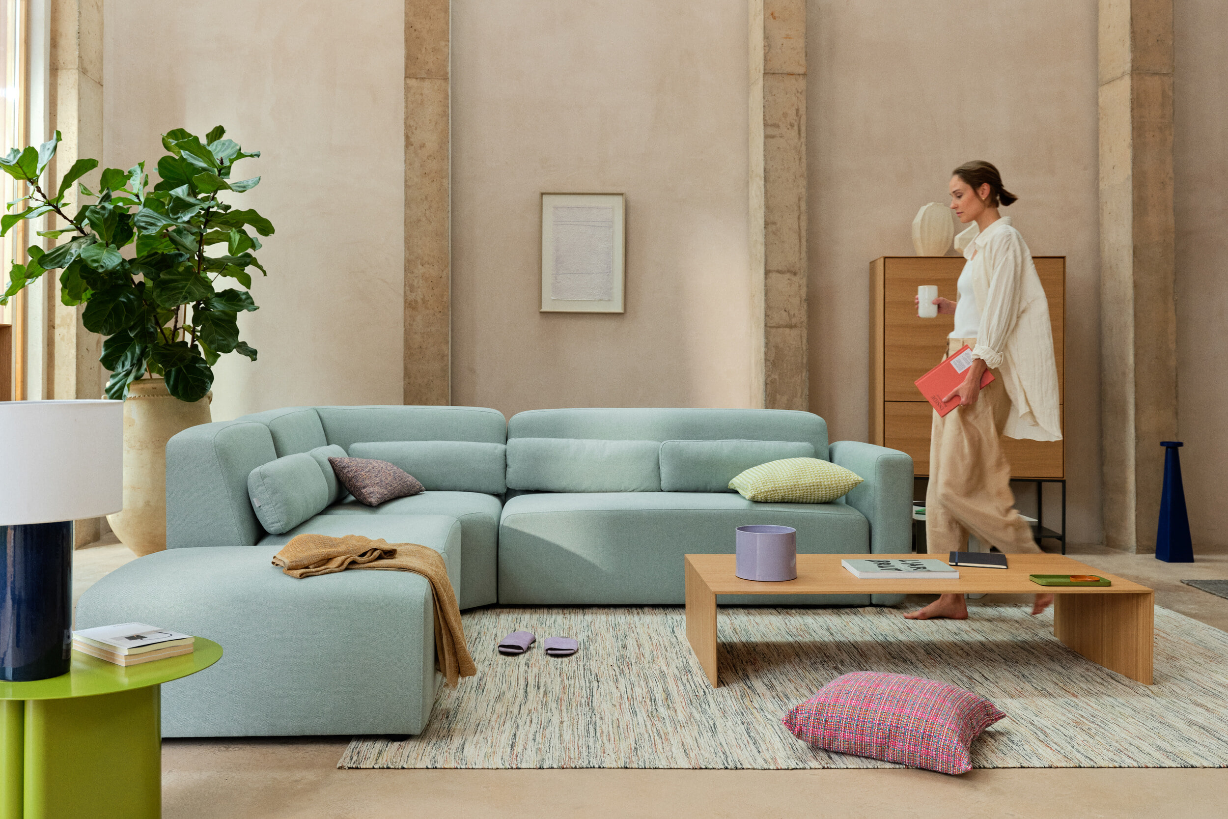 Kave Home Ronde Bijzettafel 'Arvin' 55cm, kleur Groen