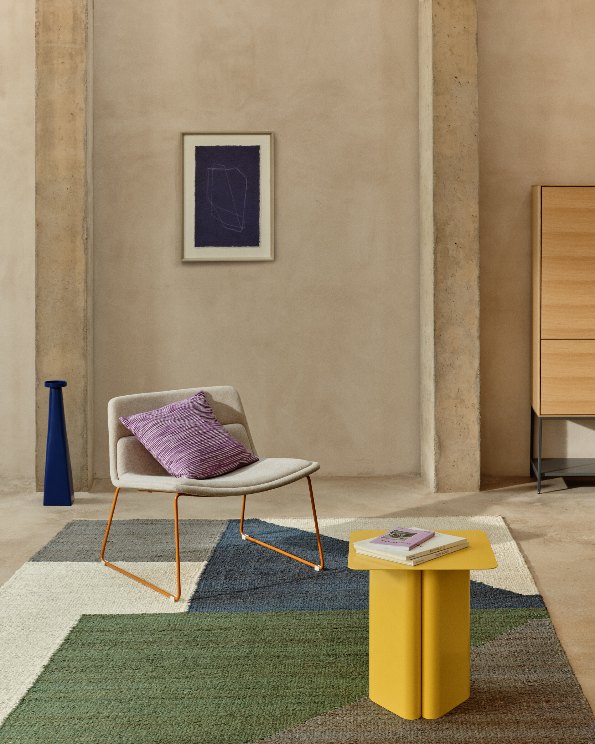 Kave Home Fauteuil 'Zahara' kleur Beige/Terracotta