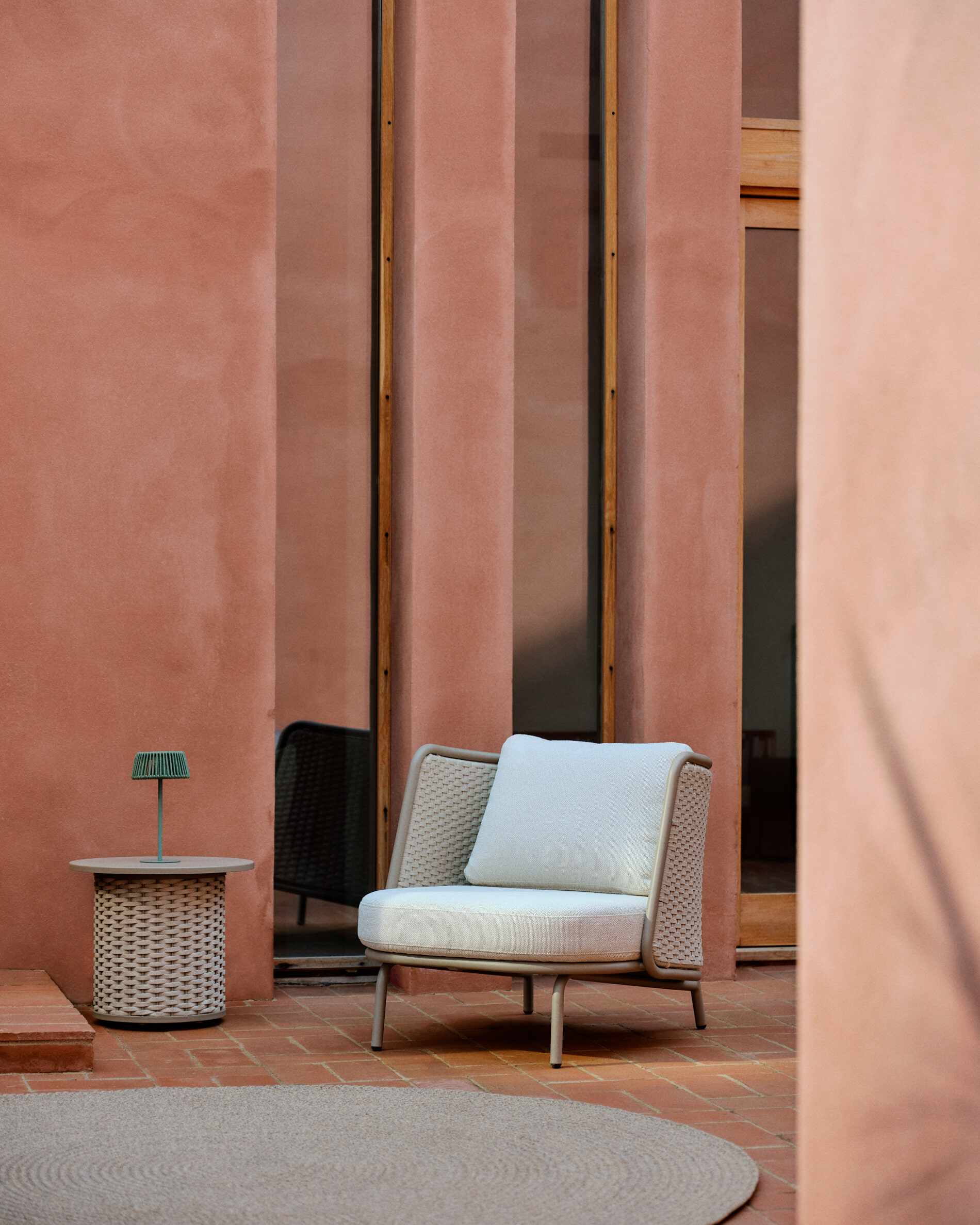 Kave Home Outdoor Fauteuil 'Sedalis' Touw, kleur Taupe