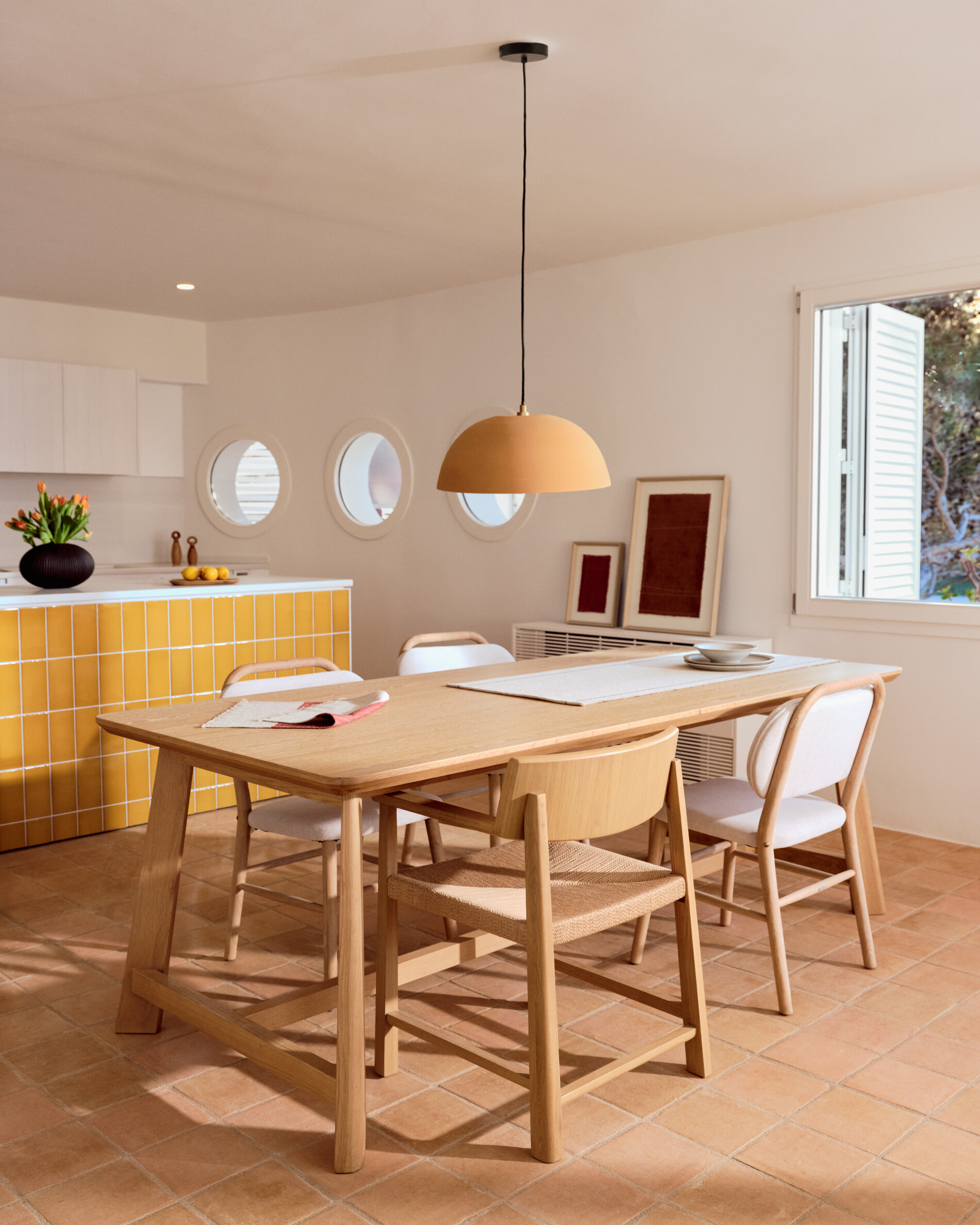Kave Home Hanglamp 'Nibla' Kleipatroon, kleur Terracotta