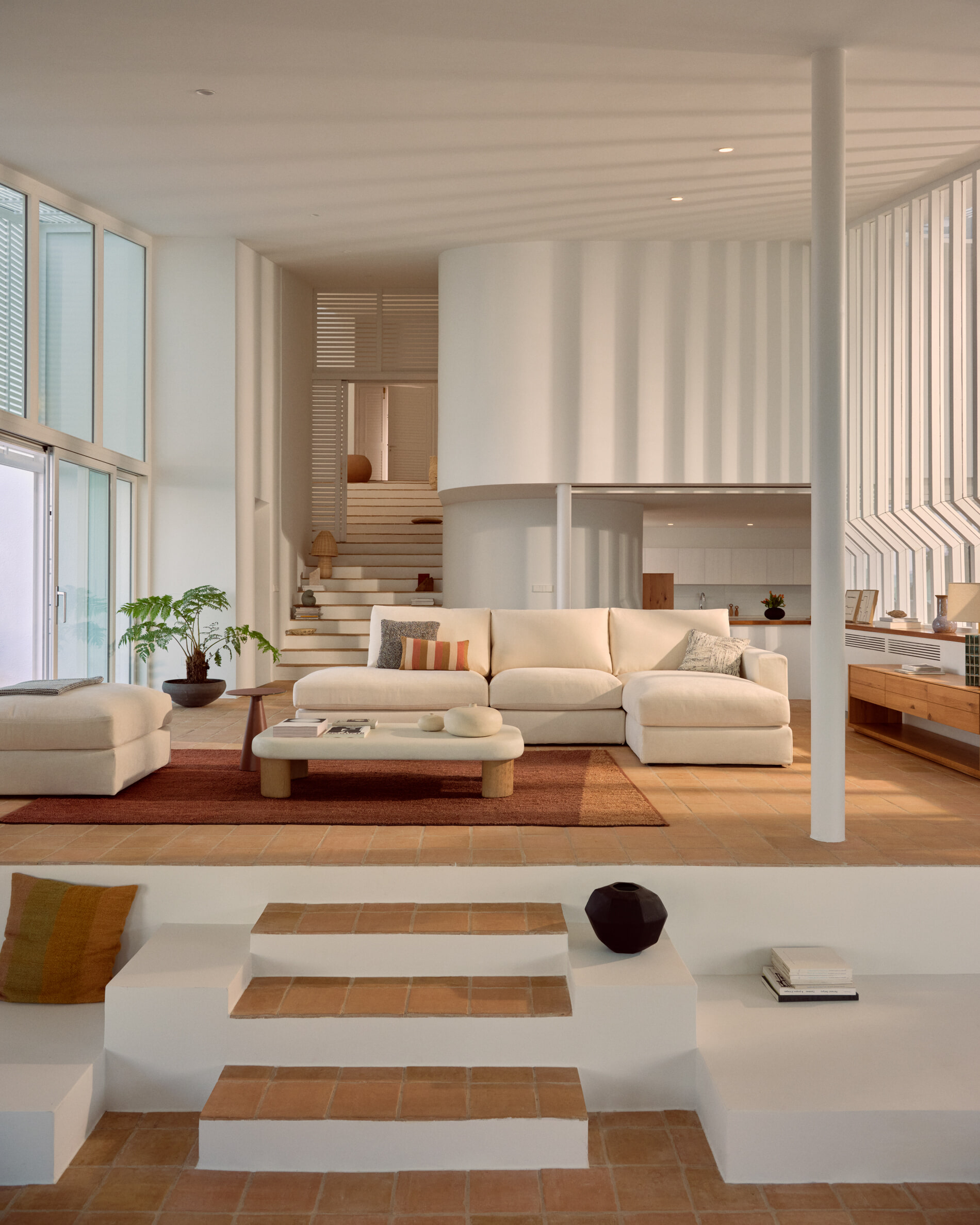Kave Home Hocker 'Alea' kleur Ecru