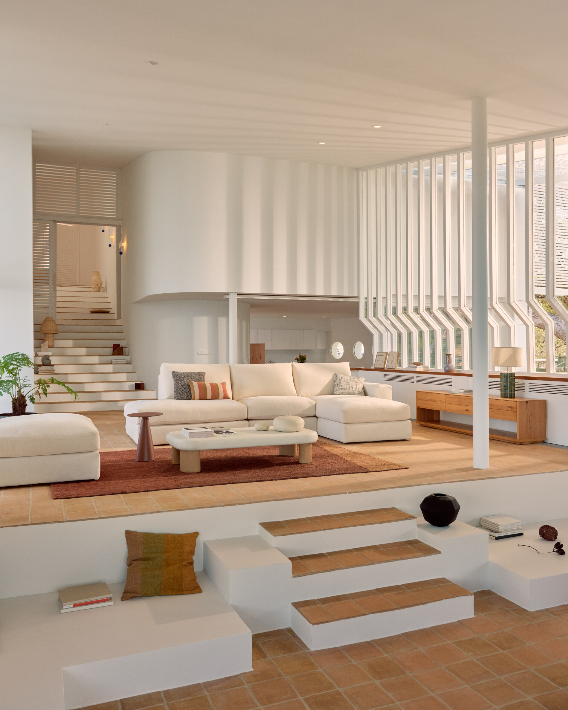 Kave Home Hocker 'Alea' kleur Ecru