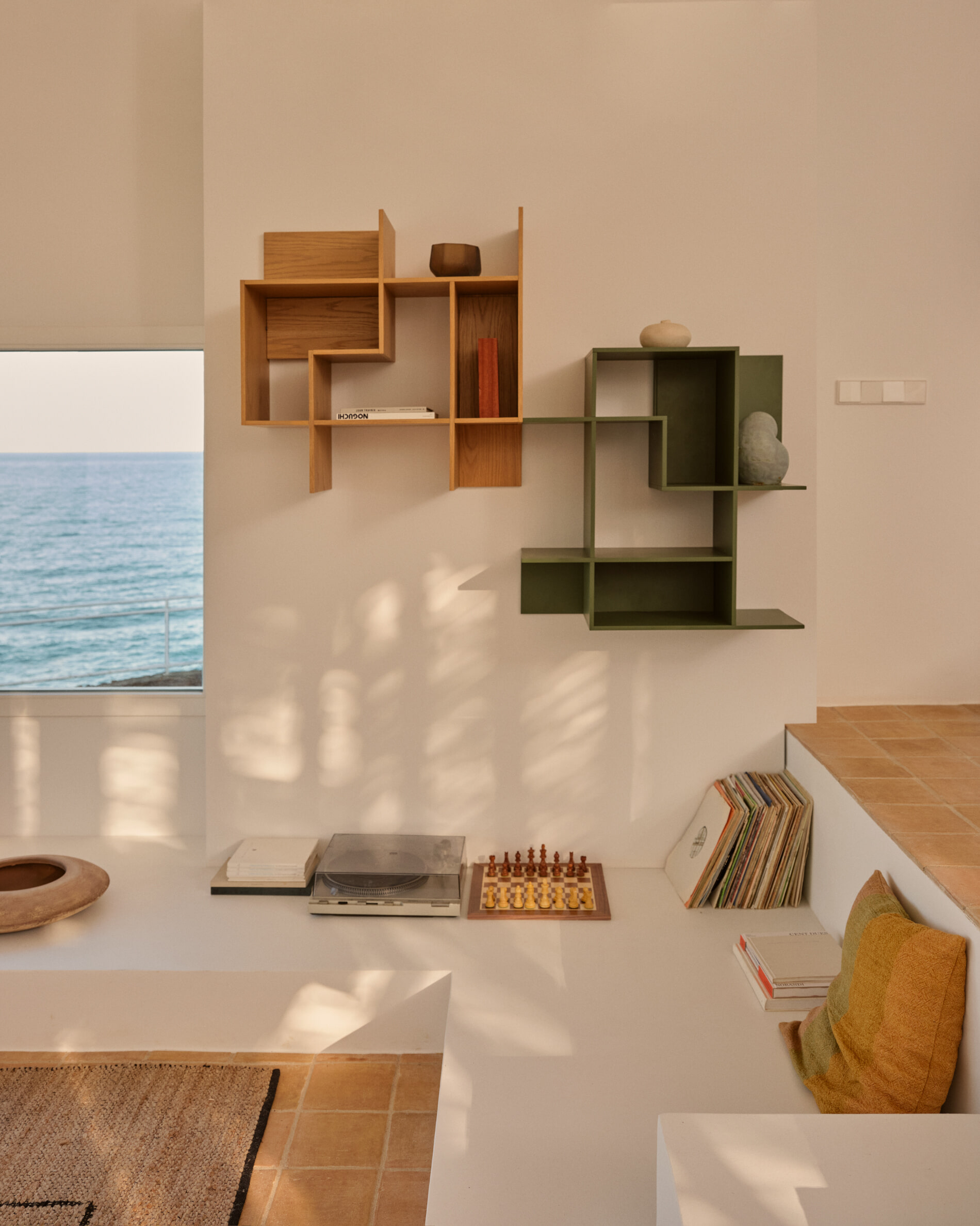 Kave Home Modulair Wandrek 'Ina' Eiken, 80 x 80cm, kleur Naturel