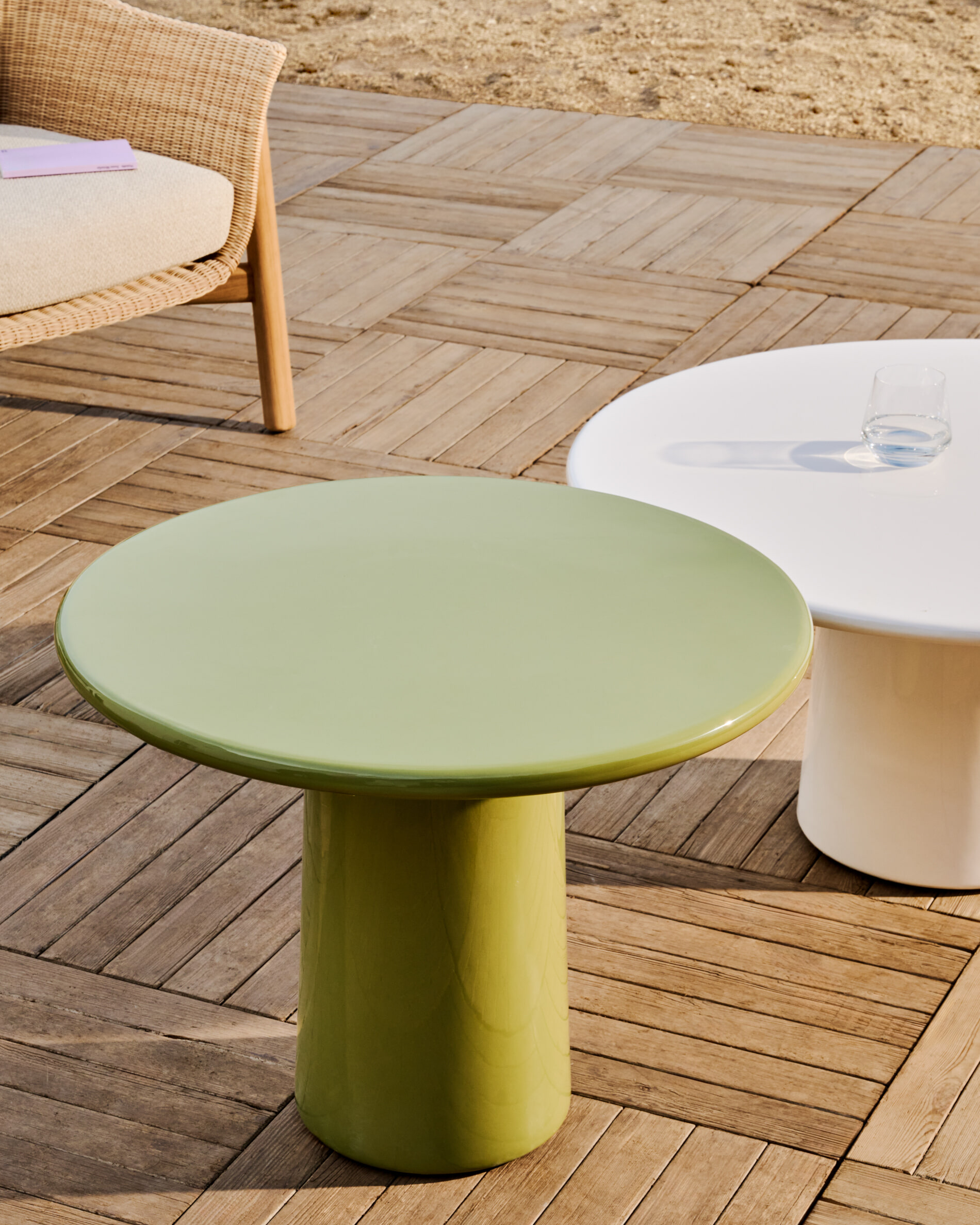 Kave Home Outdoor Fauteuil 'Galea' Teakhout en rattan