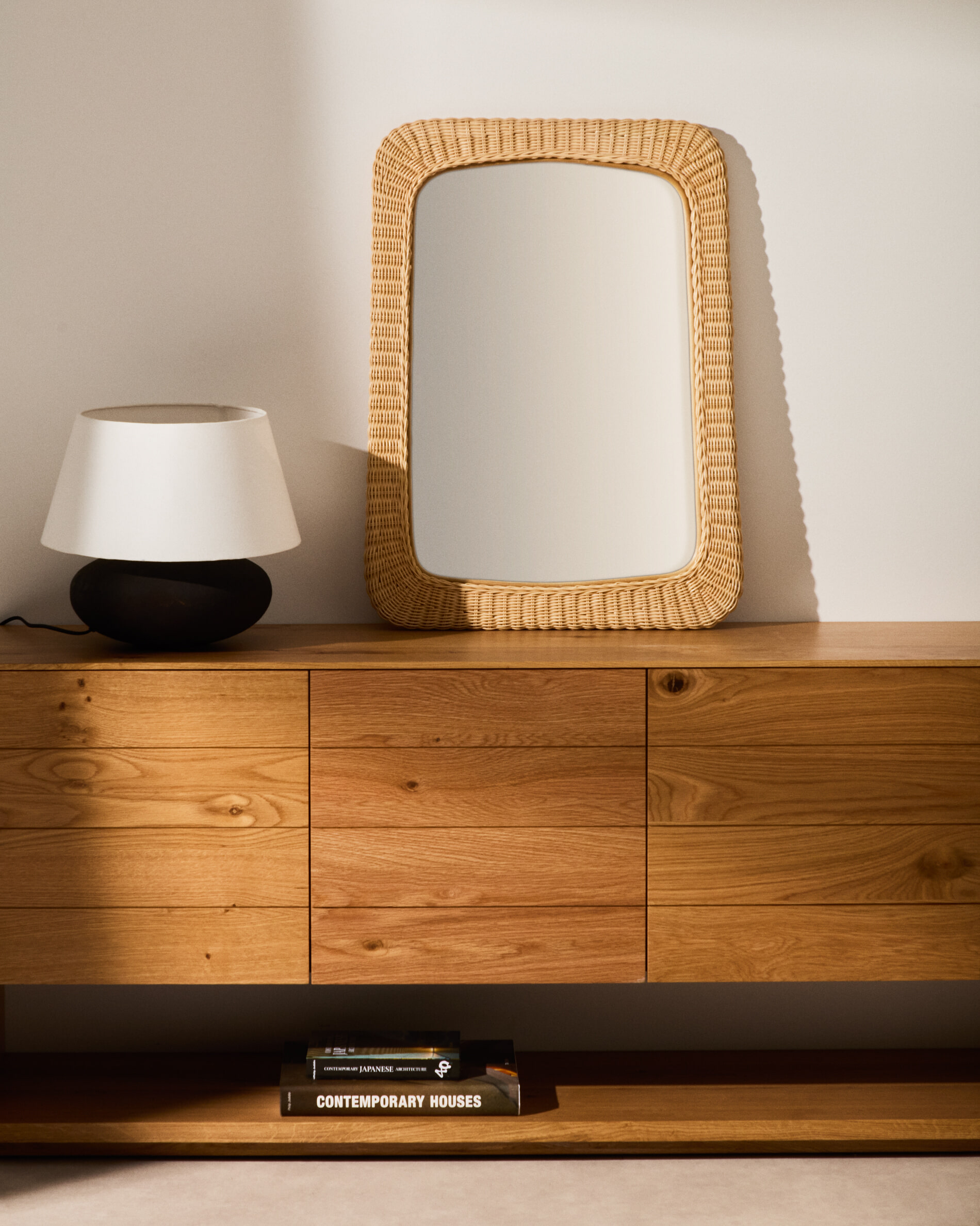 Kave Home Spiegel 'Zilna' Rotan, 79 x 58cm