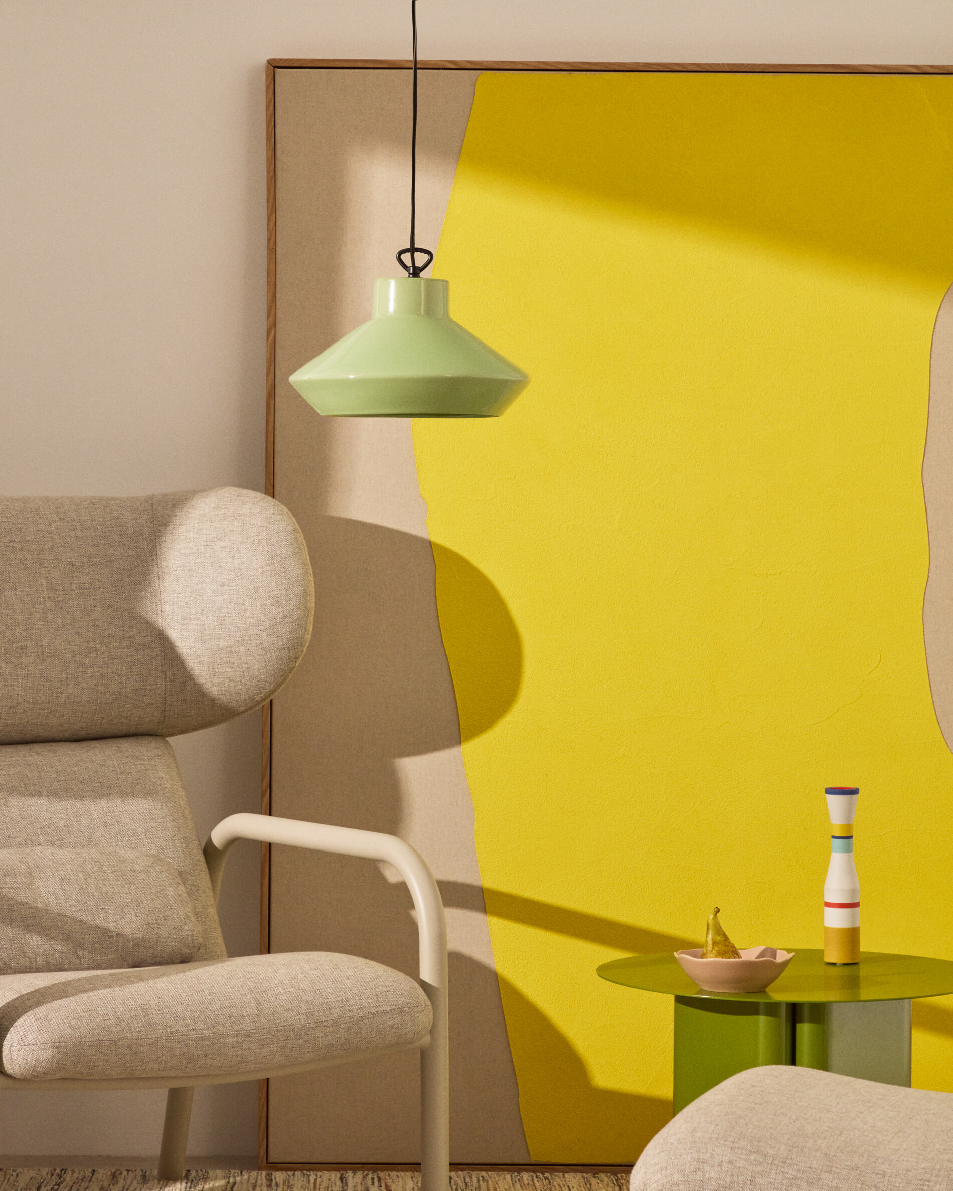 Kave Home Hanglamp 'Portol' Keramiek, kleur Groen