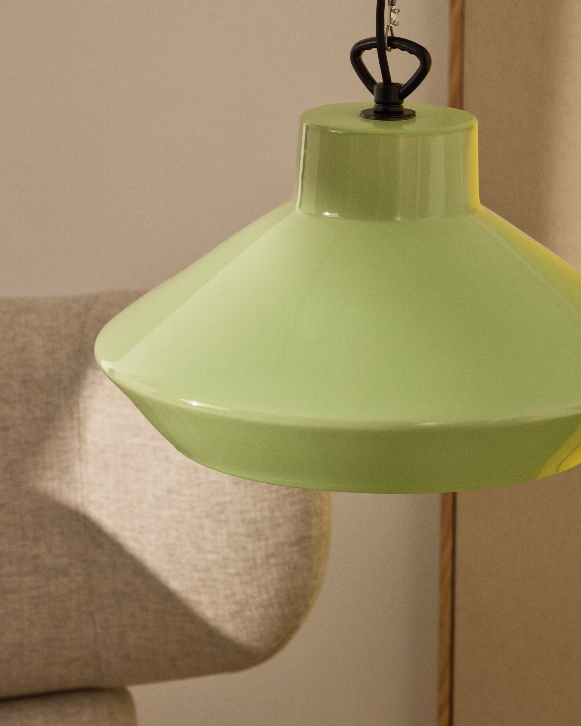 Kave Home Hanglamp 'Portol' Keramiek, kleur Groen