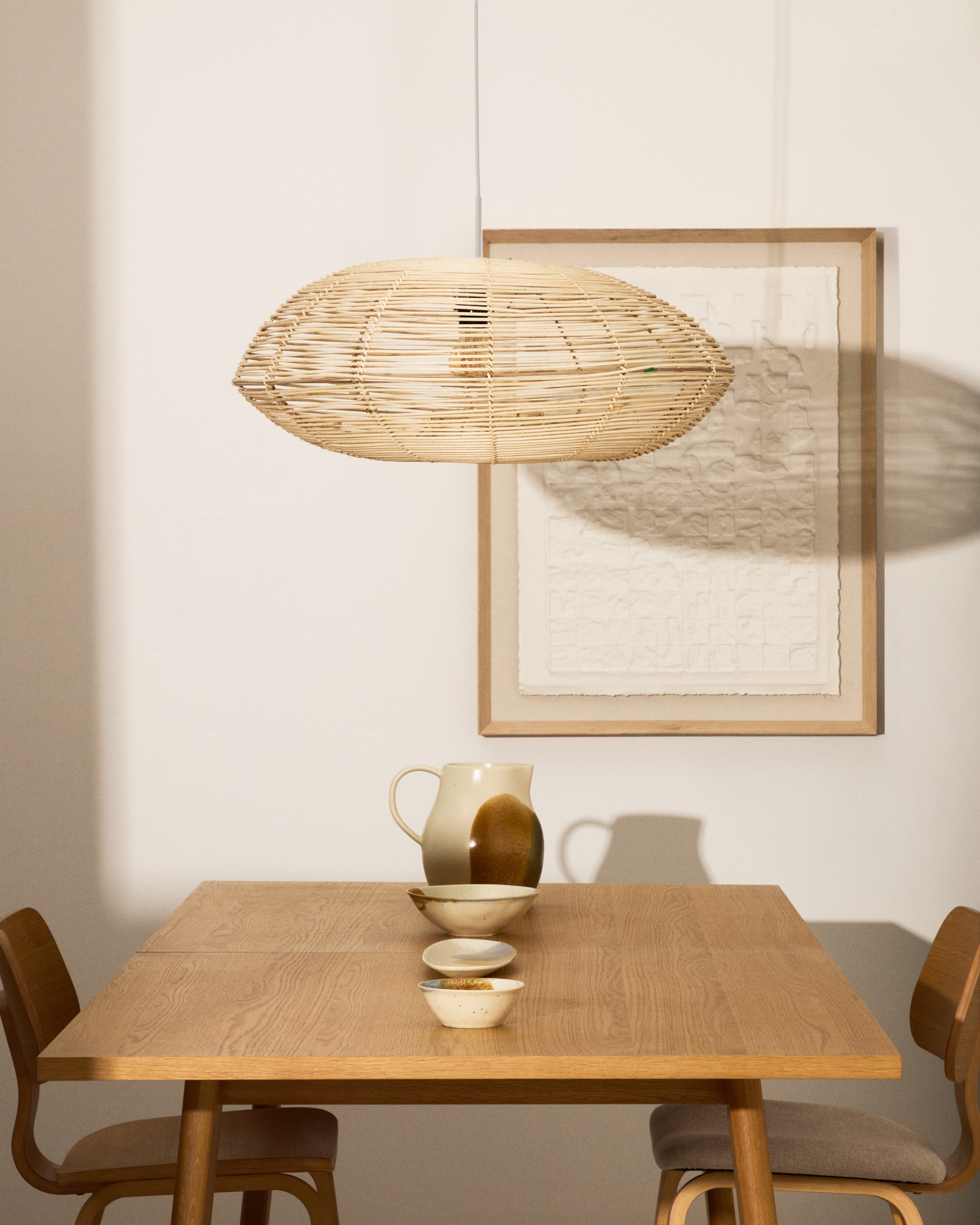 Kave Home Lampenkap 'Flaro' Rotan, 69cm