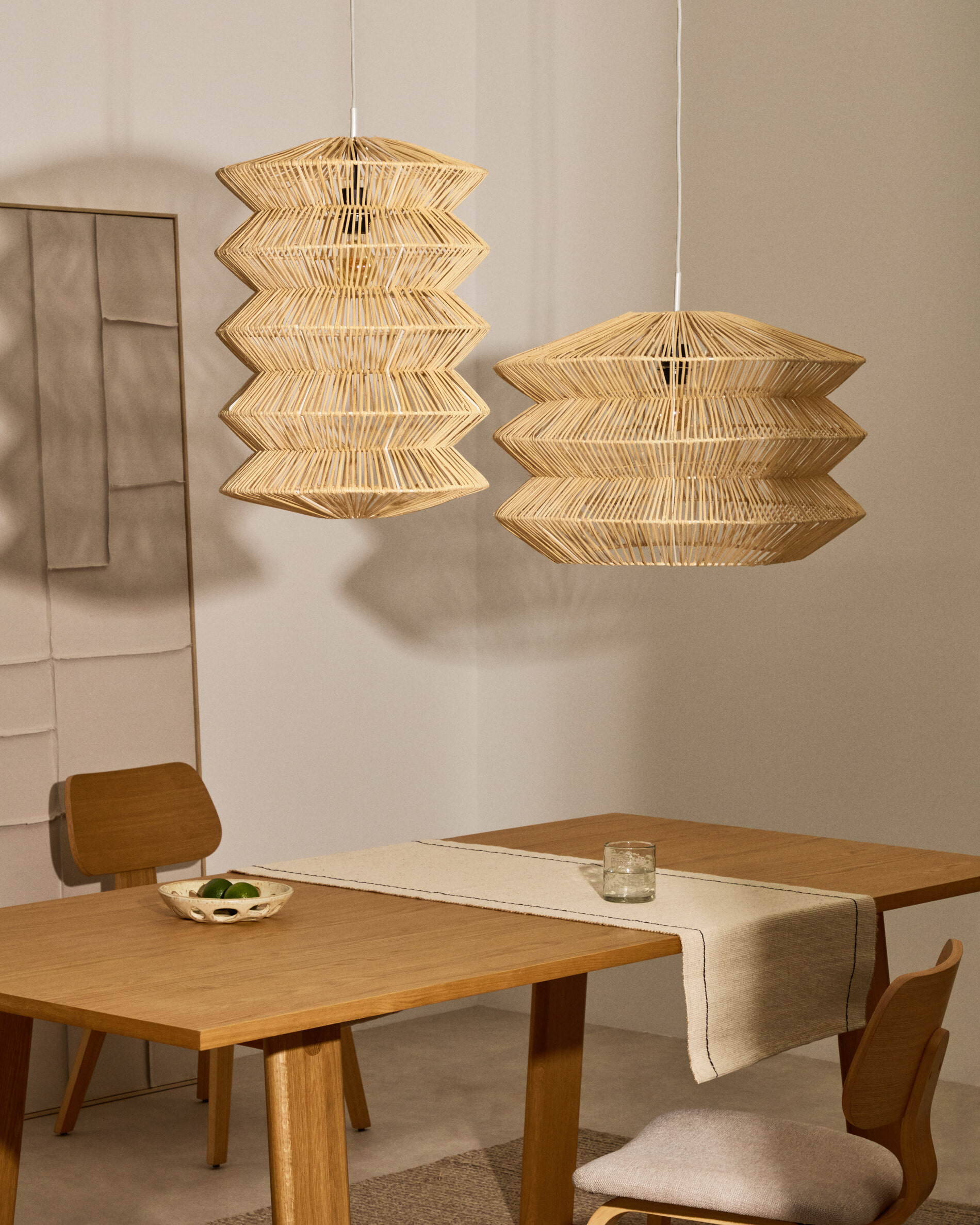 Kave Home Eetkamerstoel 'Gena' Eiken en rubberhout, kleur Beige