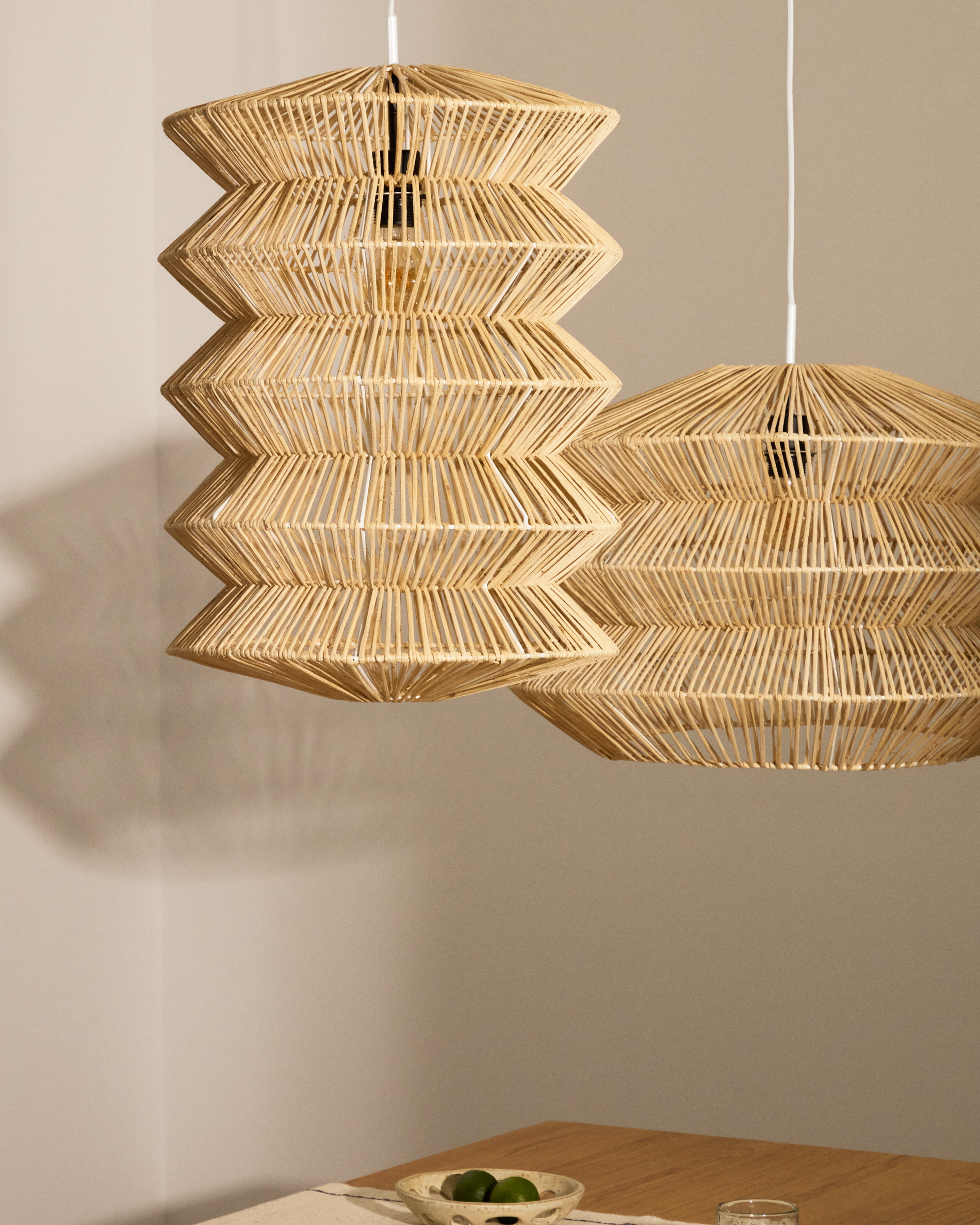 Kave Home Lampenkap 'Dakit' Rotan, 40cm