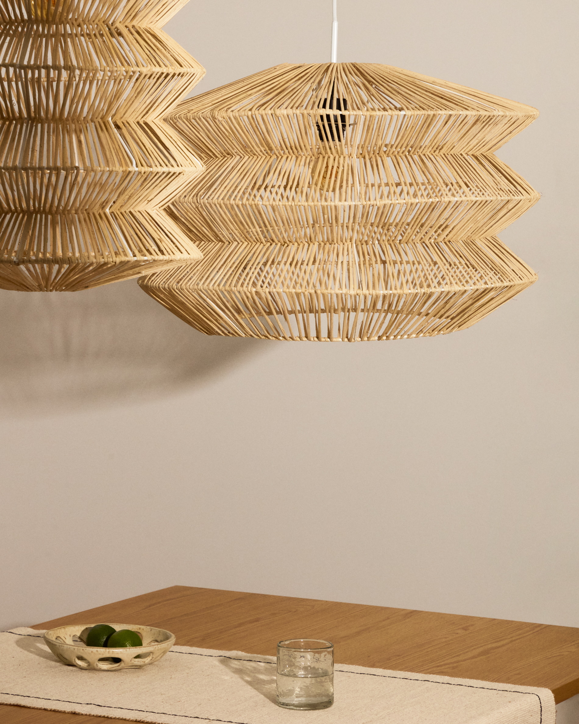 Kave Home Lampenkap 'Dakit' Rotan, 60cm