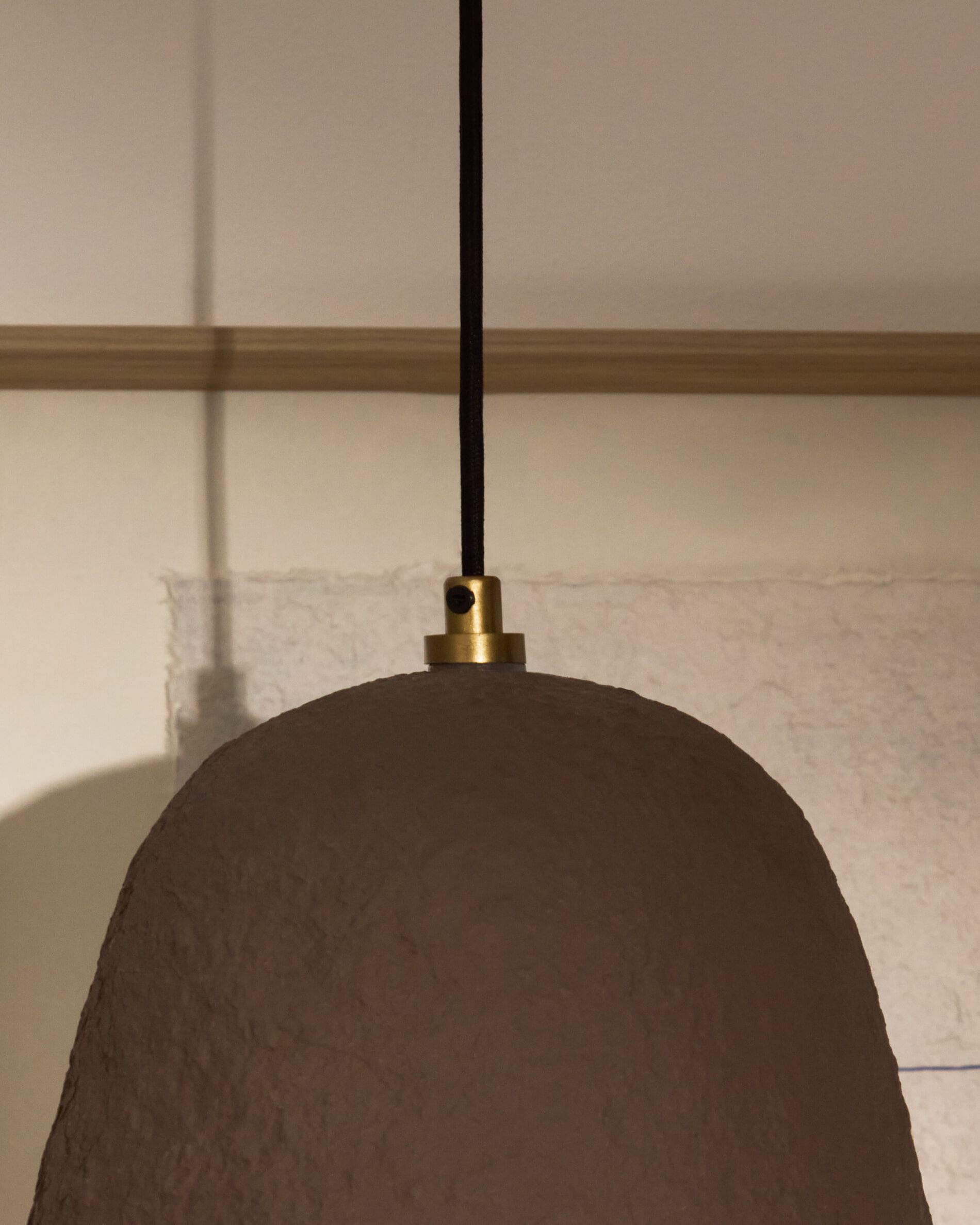 Kave Home Hanglamp 'Lisora' Papier-maché, 35cm, kleur Bruin