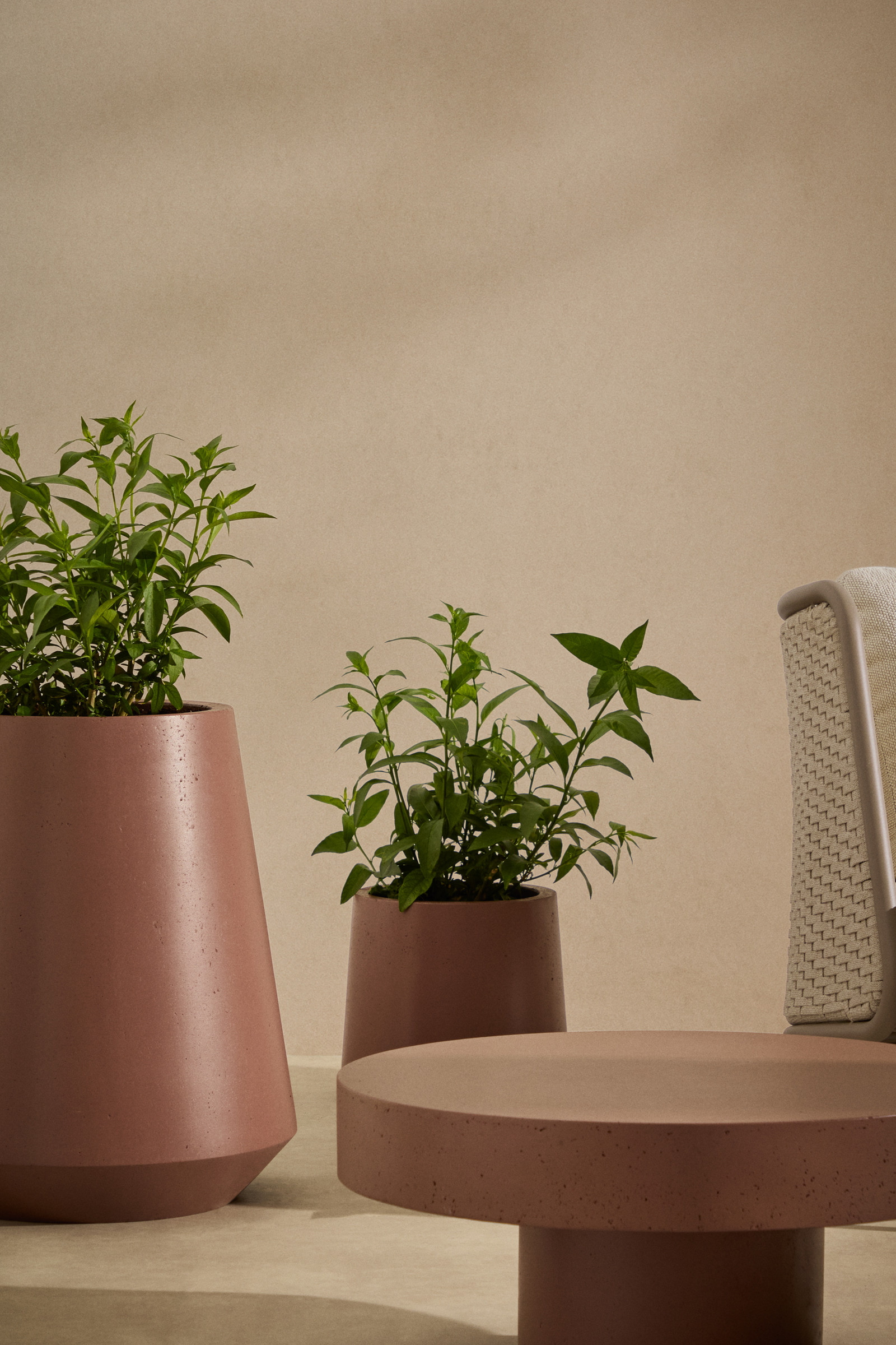 Kave Home Ronde Salontafel 'Aiguablava' Beton, 66cm, kleur Terracotta