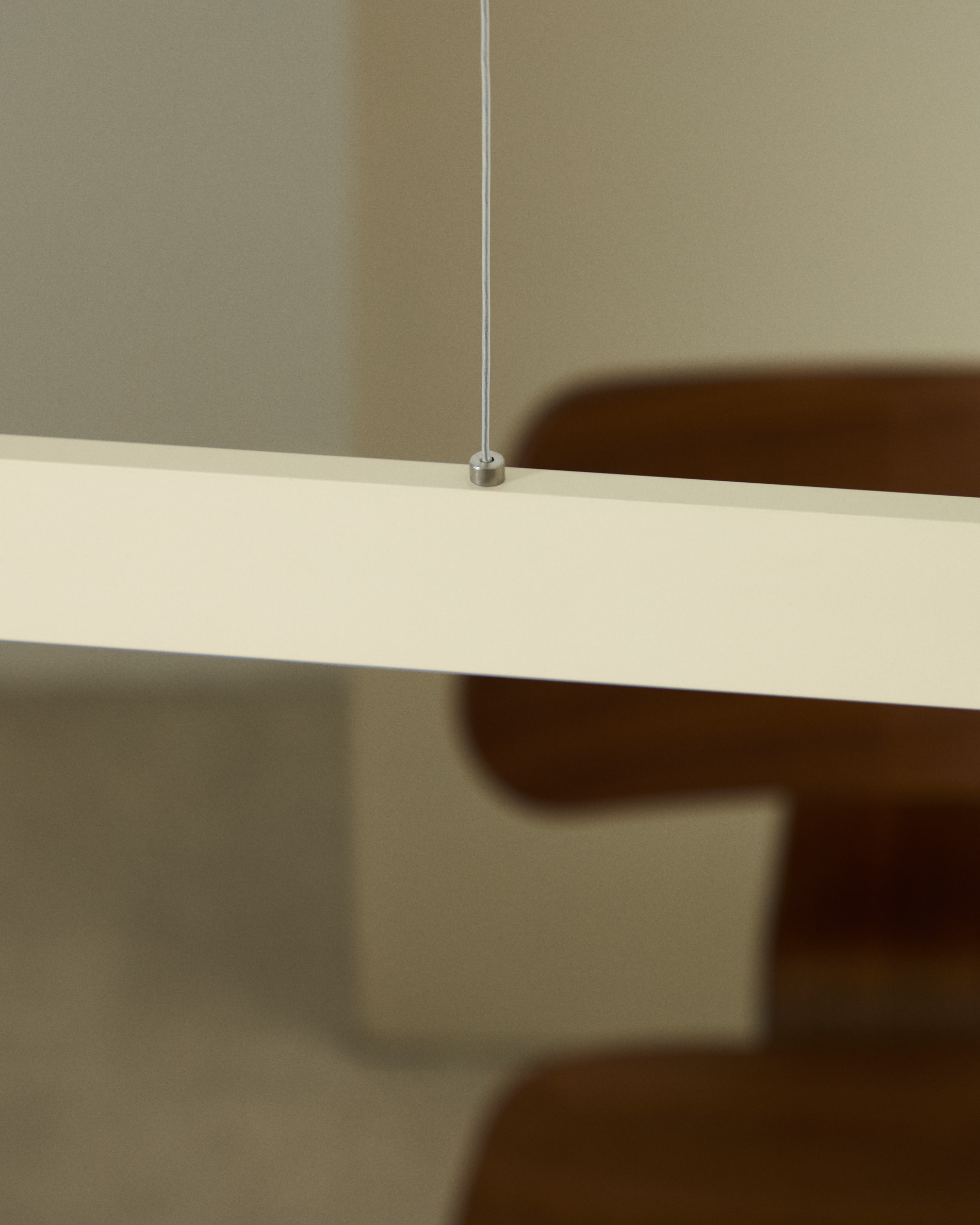 Kave Home Hanglamp 'Boadella' LED-balk, 100cm, kleur Beige