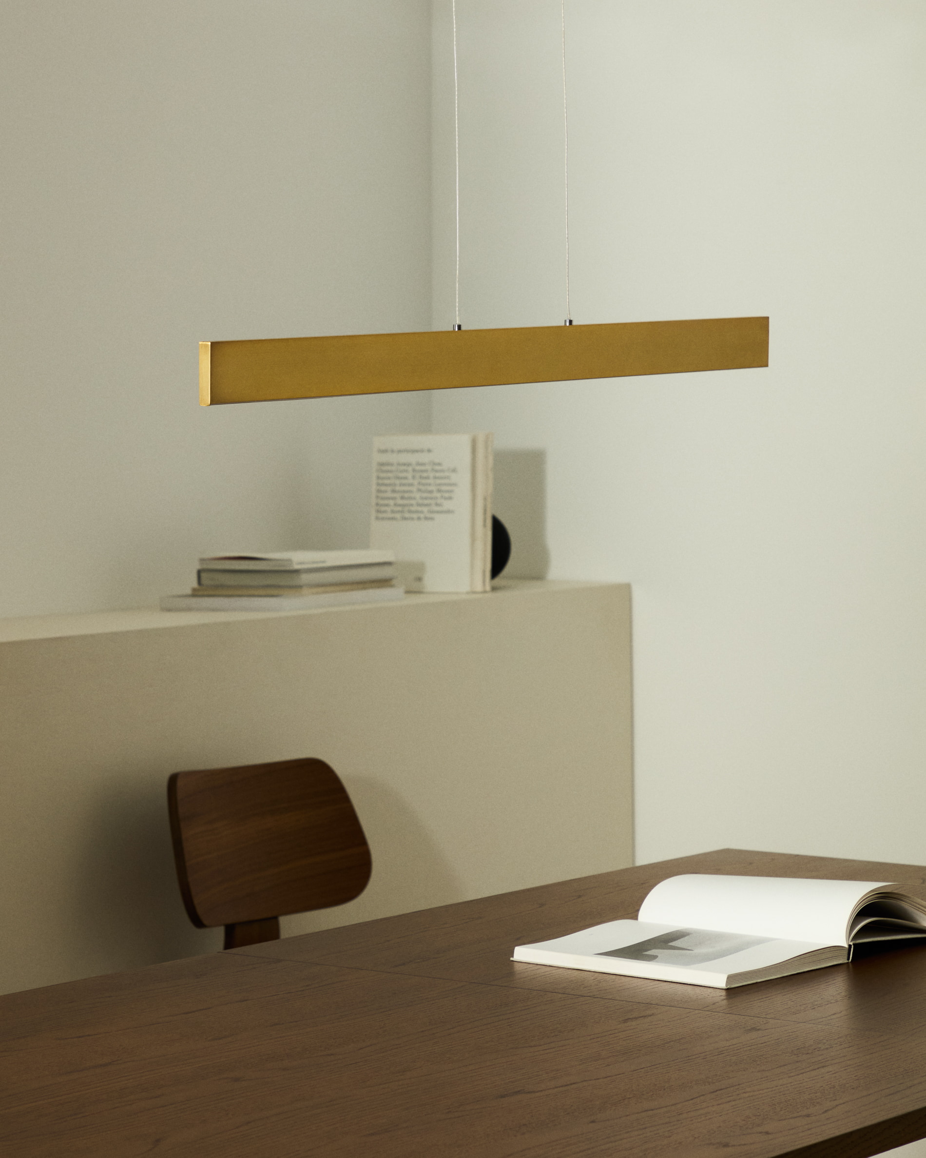Kave Home Hanglamp 'Boadella' LED-balk, 100cm, kleur Goud