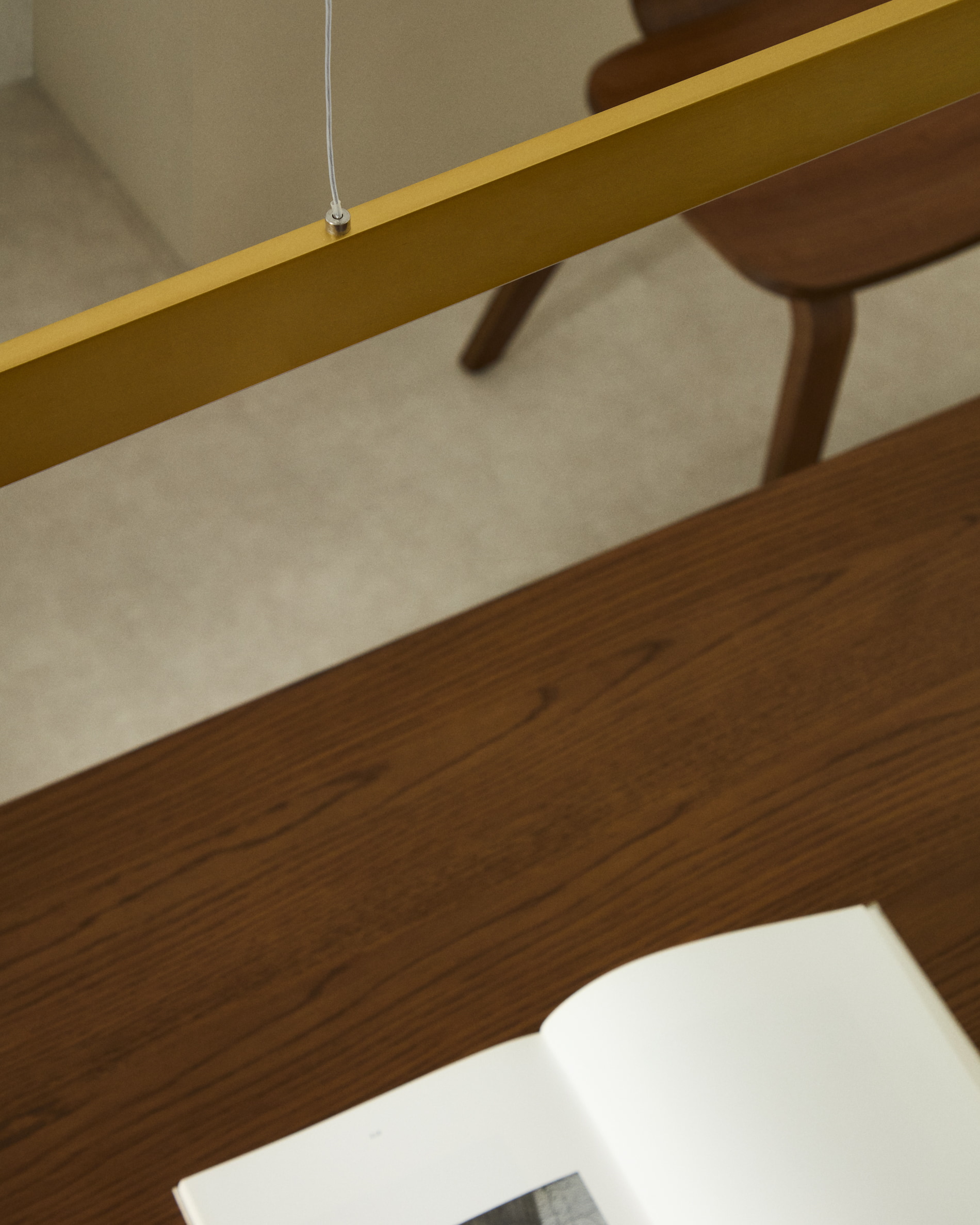Kave Home Hanglamp 'Boadella' LED-balk, 100cm, kleur Goud