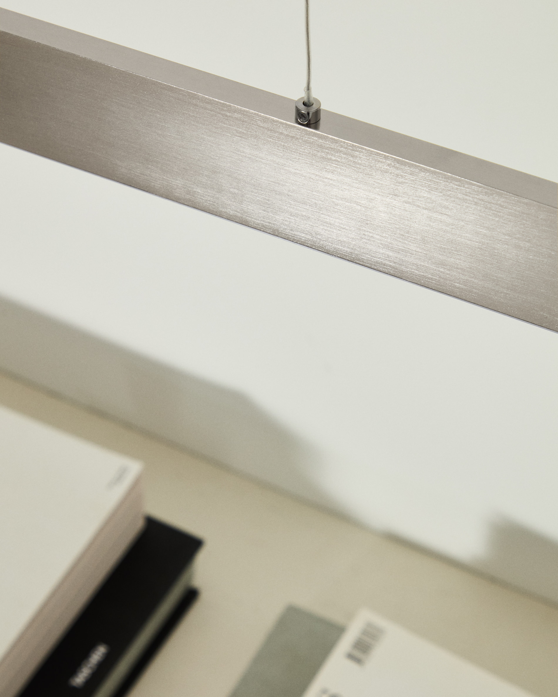 Kave Home Hanglamp 'Boadella' LED-balk, 100cm, kleur Zilver