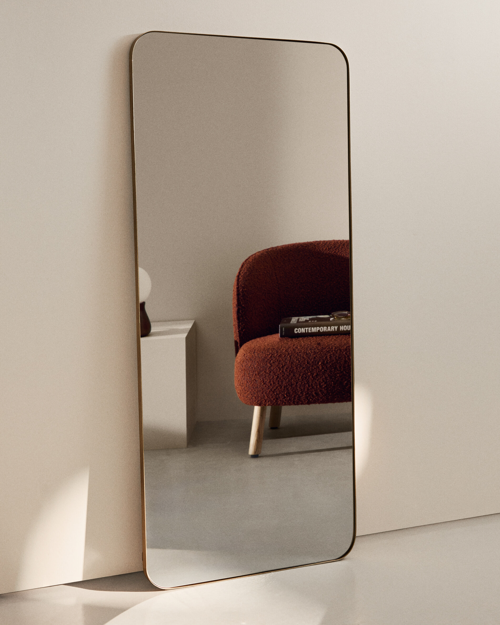 Kave Home Spiegel 'Marco' 180 x 80cm, kleur Goud