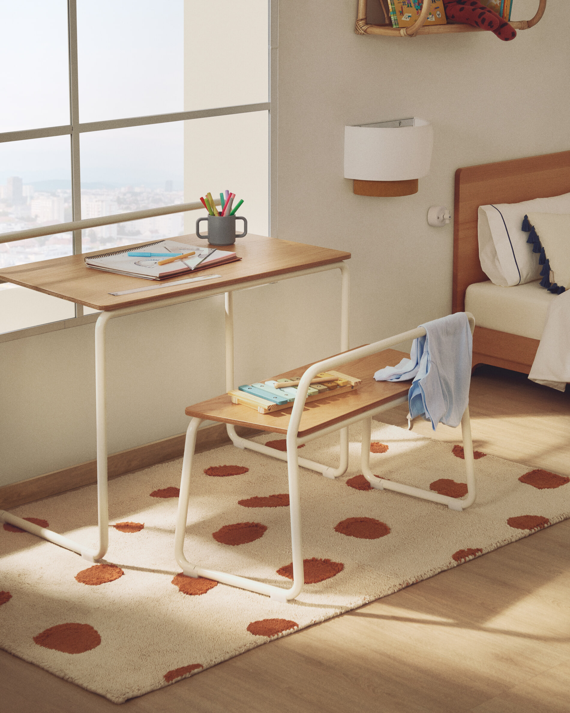 Kave Home Vloerkleed 'Tandani' Leopard, 90 x 150cm