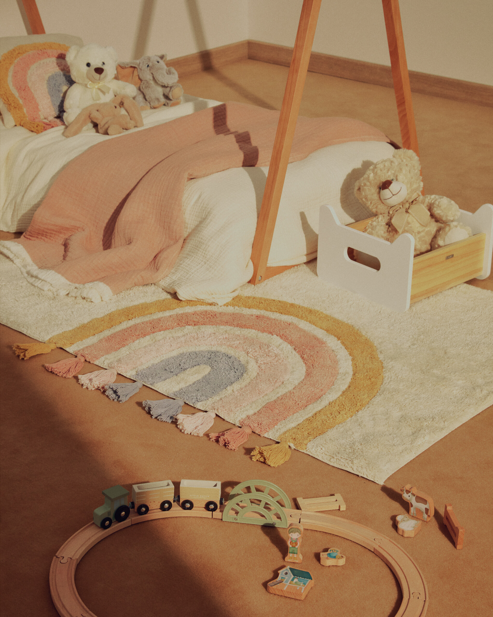 Kave Home Vloerkleed 'Tadea' Regenboog, 90 x 150cm